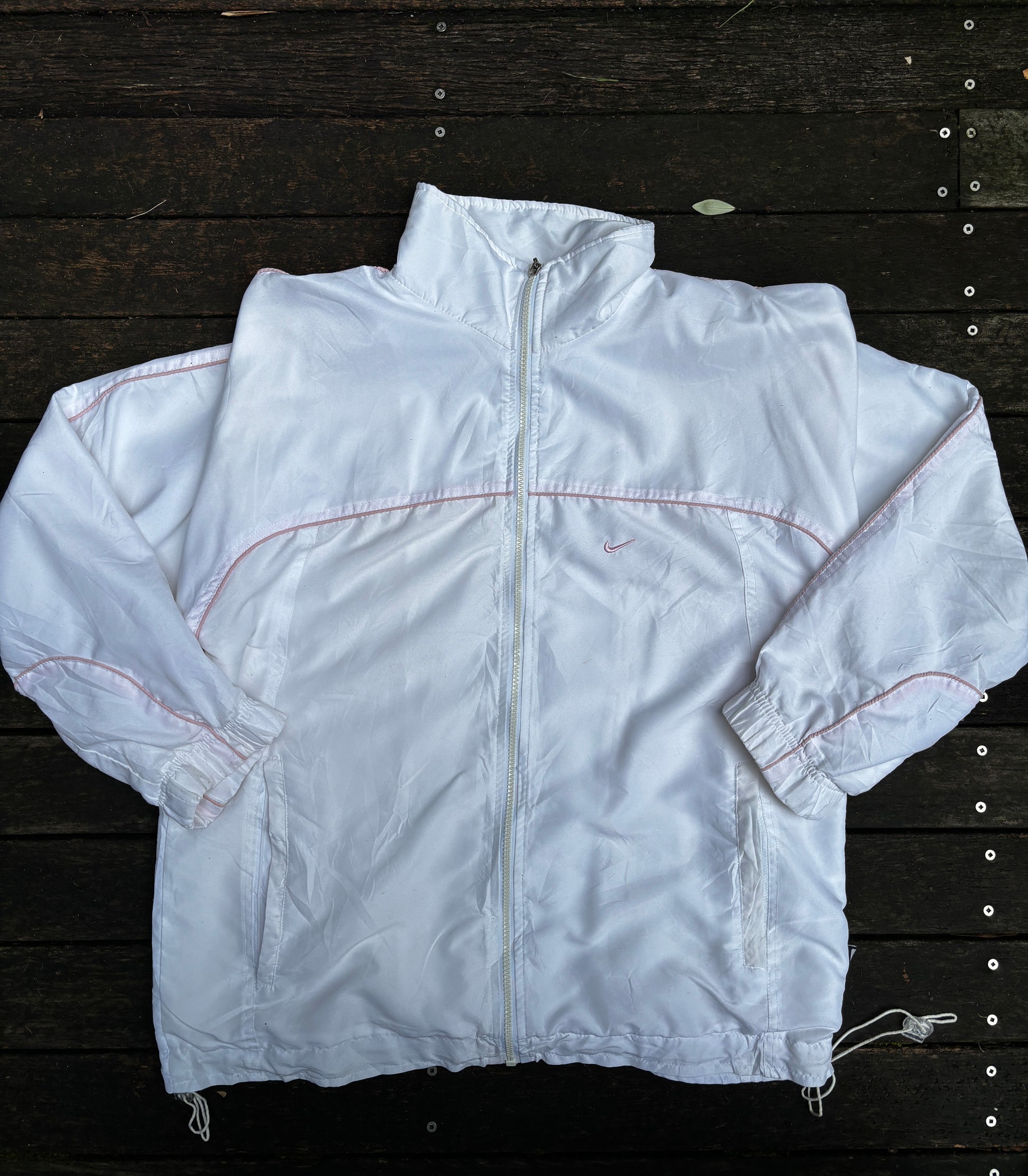 NIKE Vintage Y2K Windbreaker Jacket Sz M White