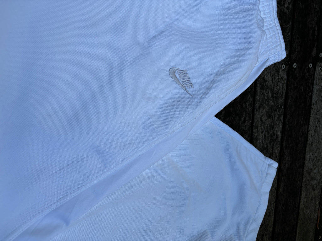 Y2K Nike White Track Pants Size XXL Mesh Texture