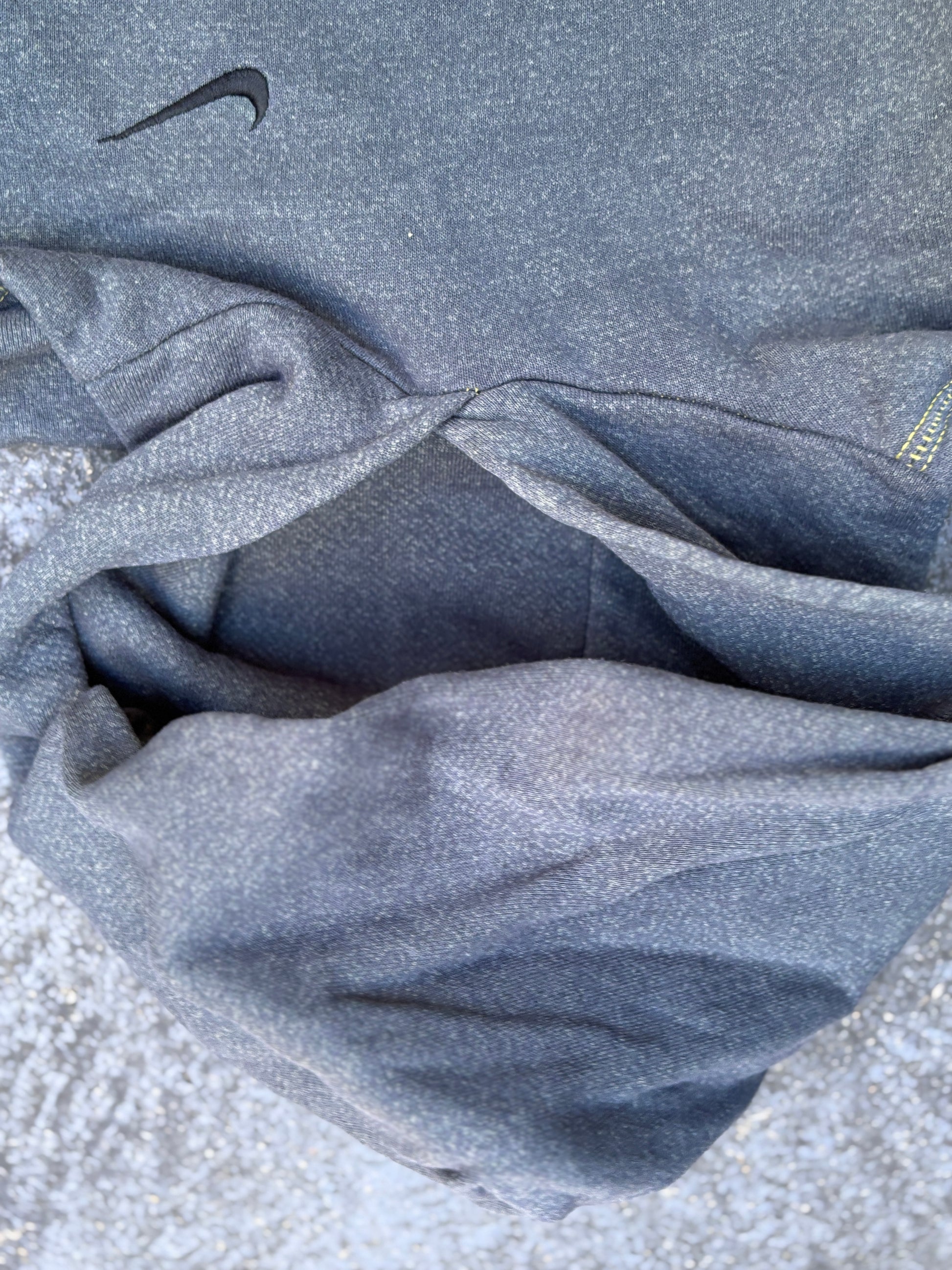 Vintage 90s Nike Hoodie Size M Grey Stitching Detail Faded Kangaroo Pouch USA Made