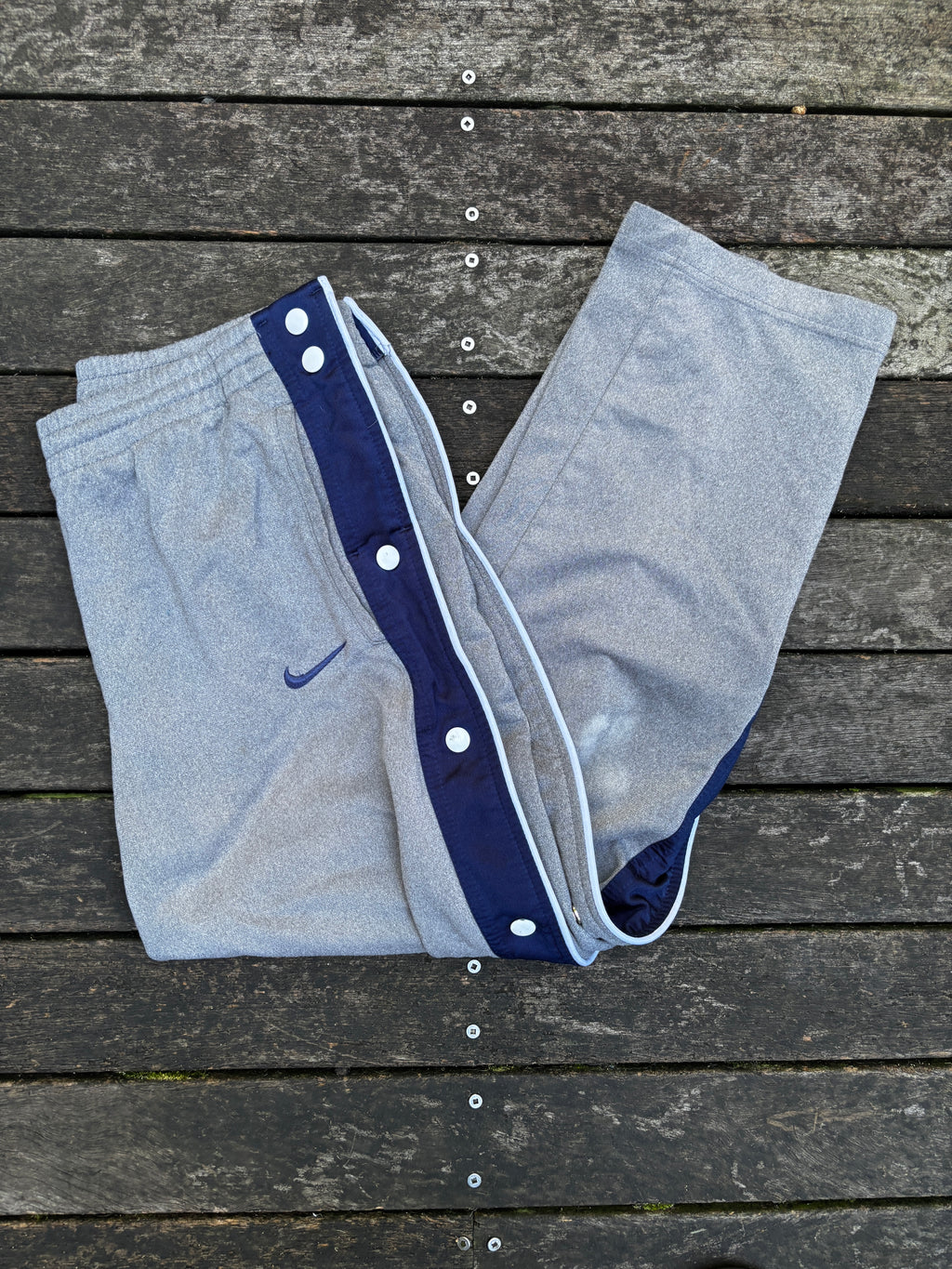 90's Nike Tearaway Track Pants in Grey Size M
