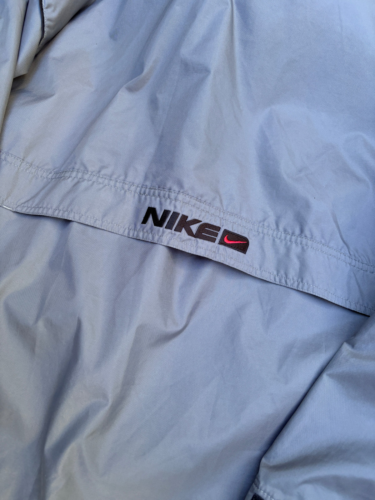 Vintage Y2K Nike Jacket Size XL Oversized Spell Out Kangaroo Pouch Windbreaker