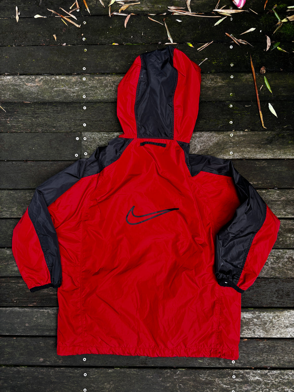 Vintage 90s Nike Jacket Size M Black Red Women’s