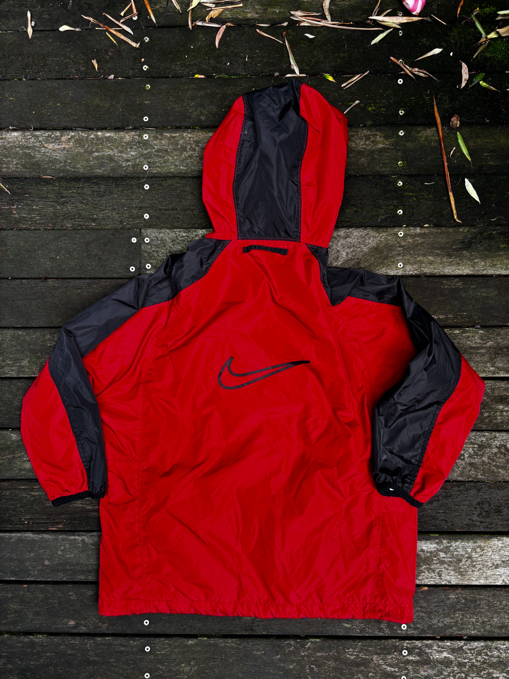 Vintage 90s Nike Jacket Size M Black Red Women’s
