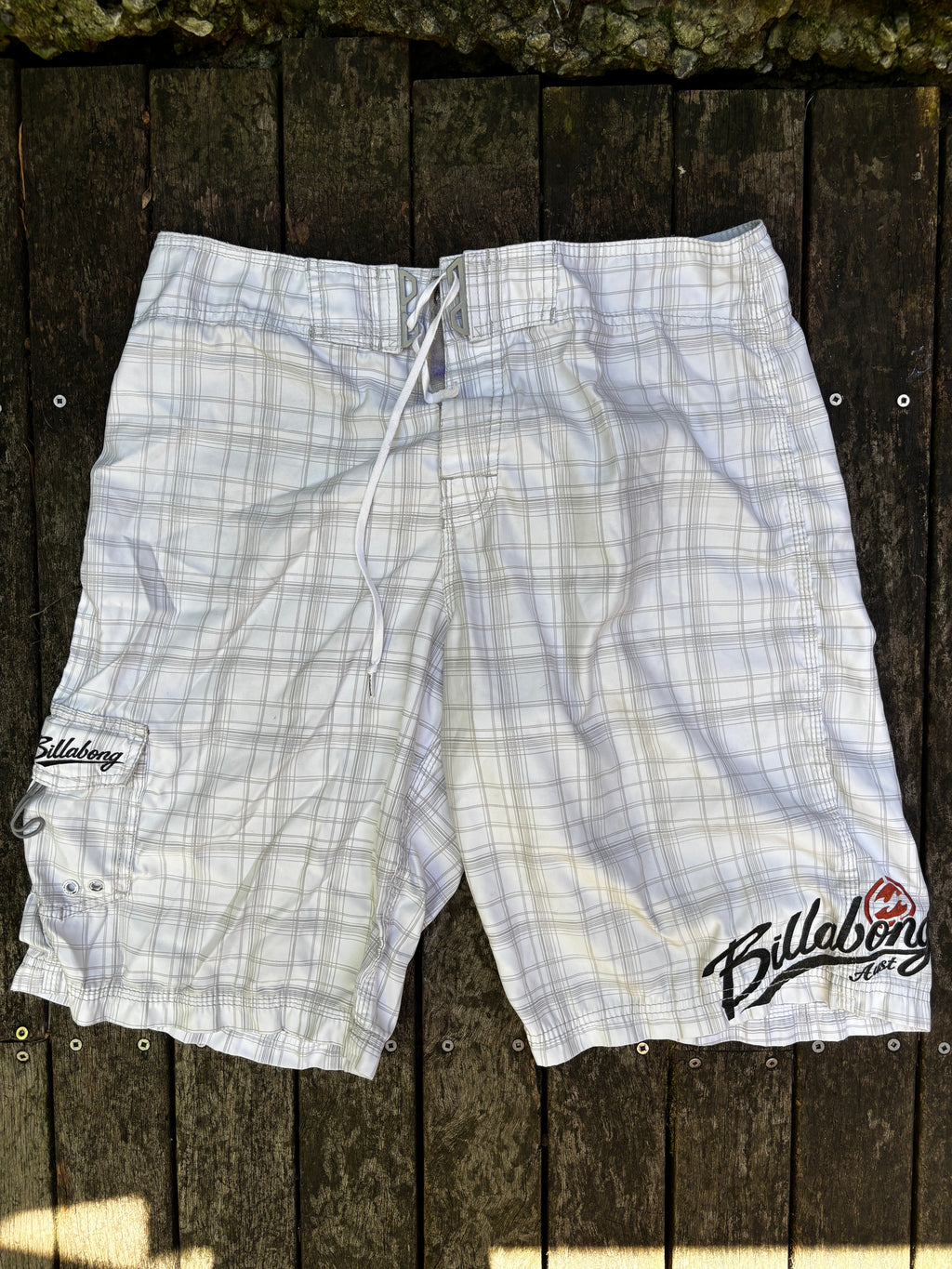Y2K Billabong Board Shorts Size 34 Cream