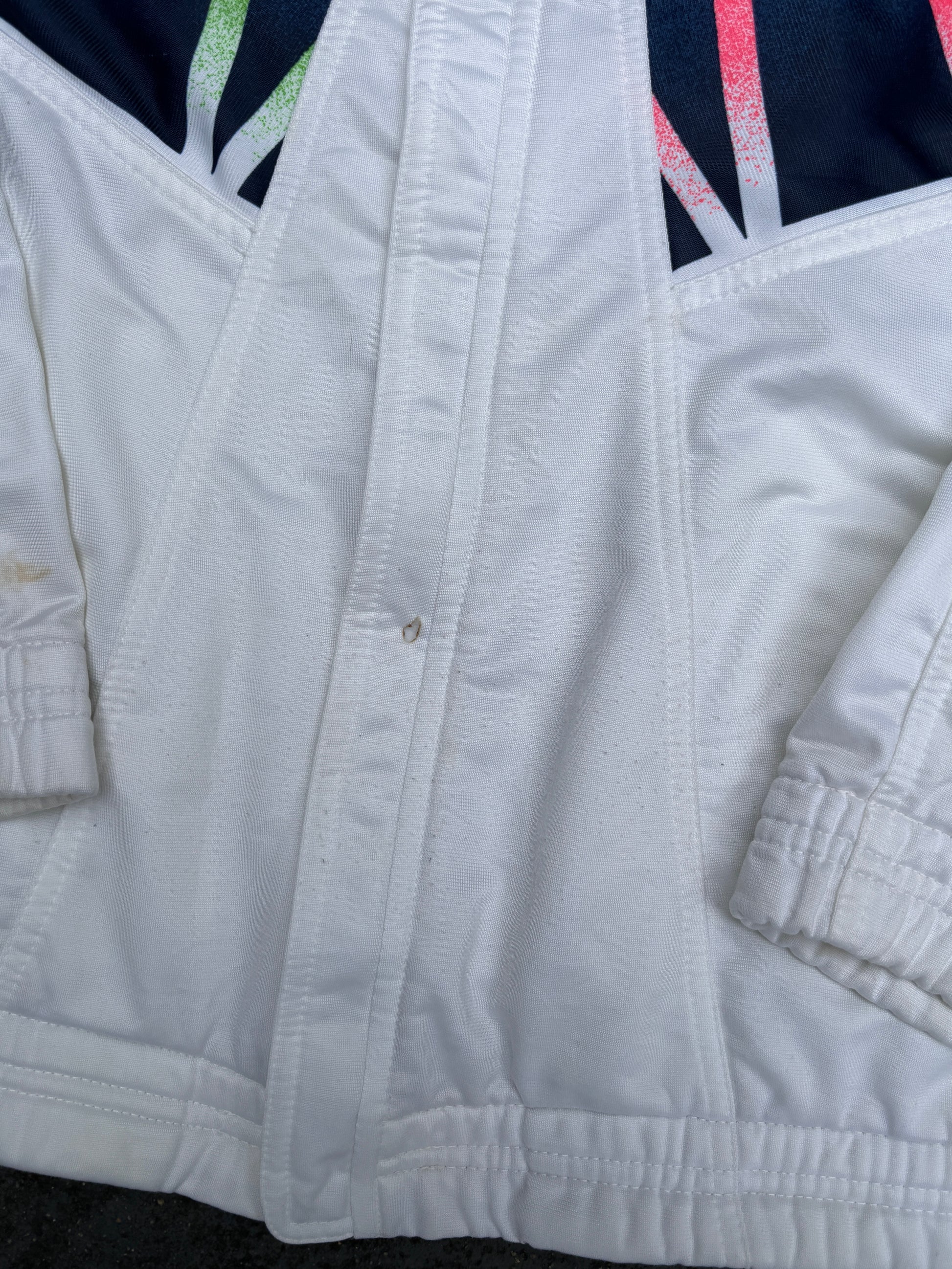 Vintage 1994 Diadora Italia Football Jacket Size M White Italy World Cup Zip Up
