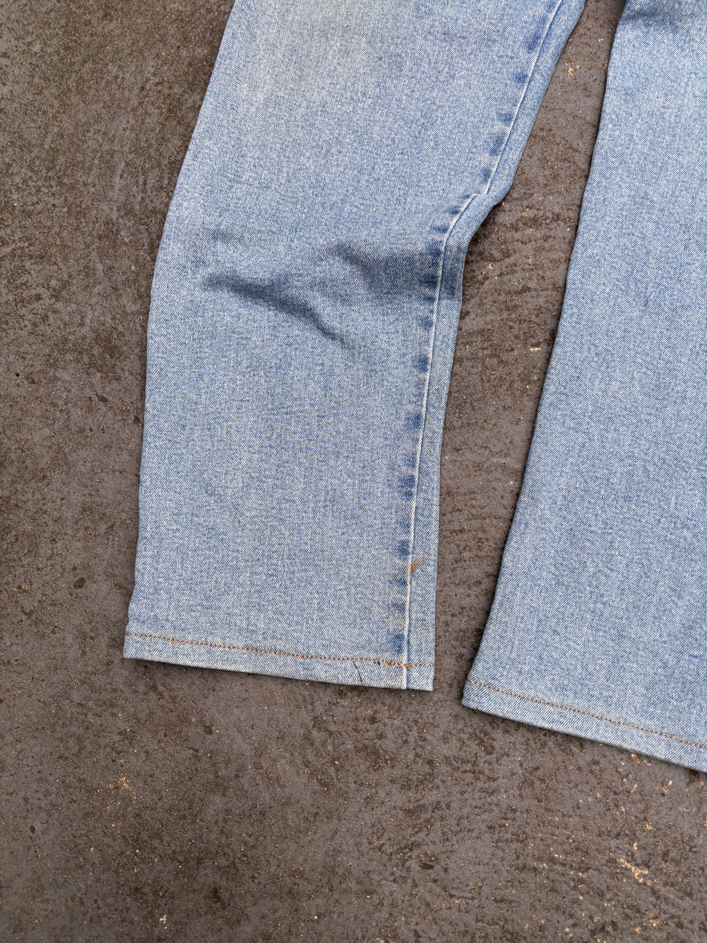 Vintage Tactics Australian Made Jeans Sz 36 Blue Mid Wash Geelong Football Patch