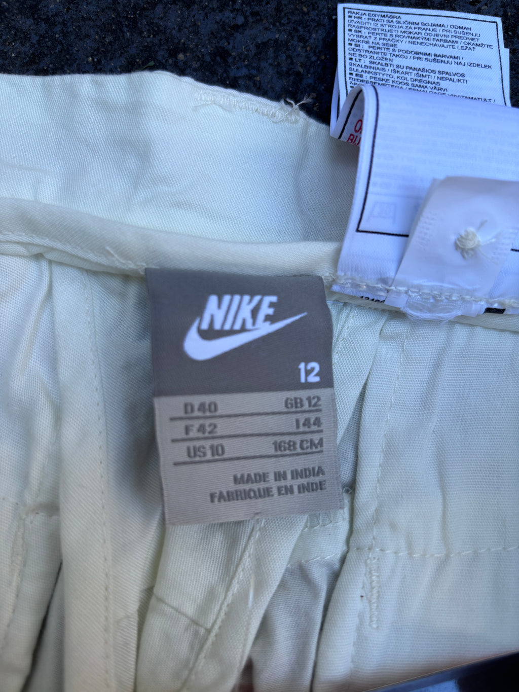 Vintage Y2K Nike Pants Size 12 (M) Double White NWT Pleated Wide Leg Cotton