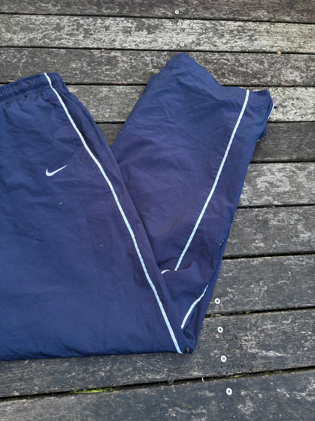 Classic Nike Y2K Track Pants Size M Navy