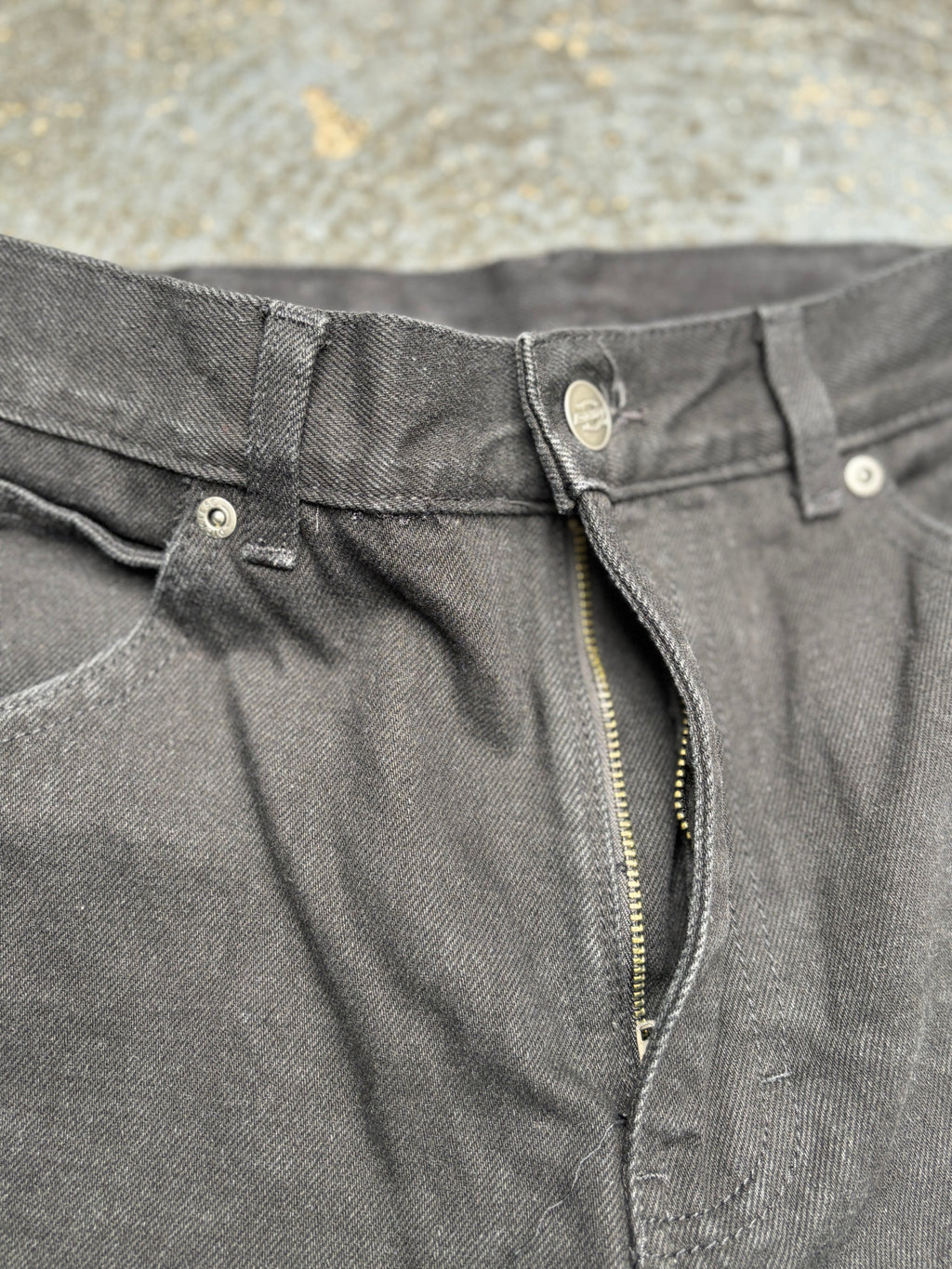 Dickies Carpenter Denim Shorts Size 30 Black Jeans Wide Leg Pocket Logo