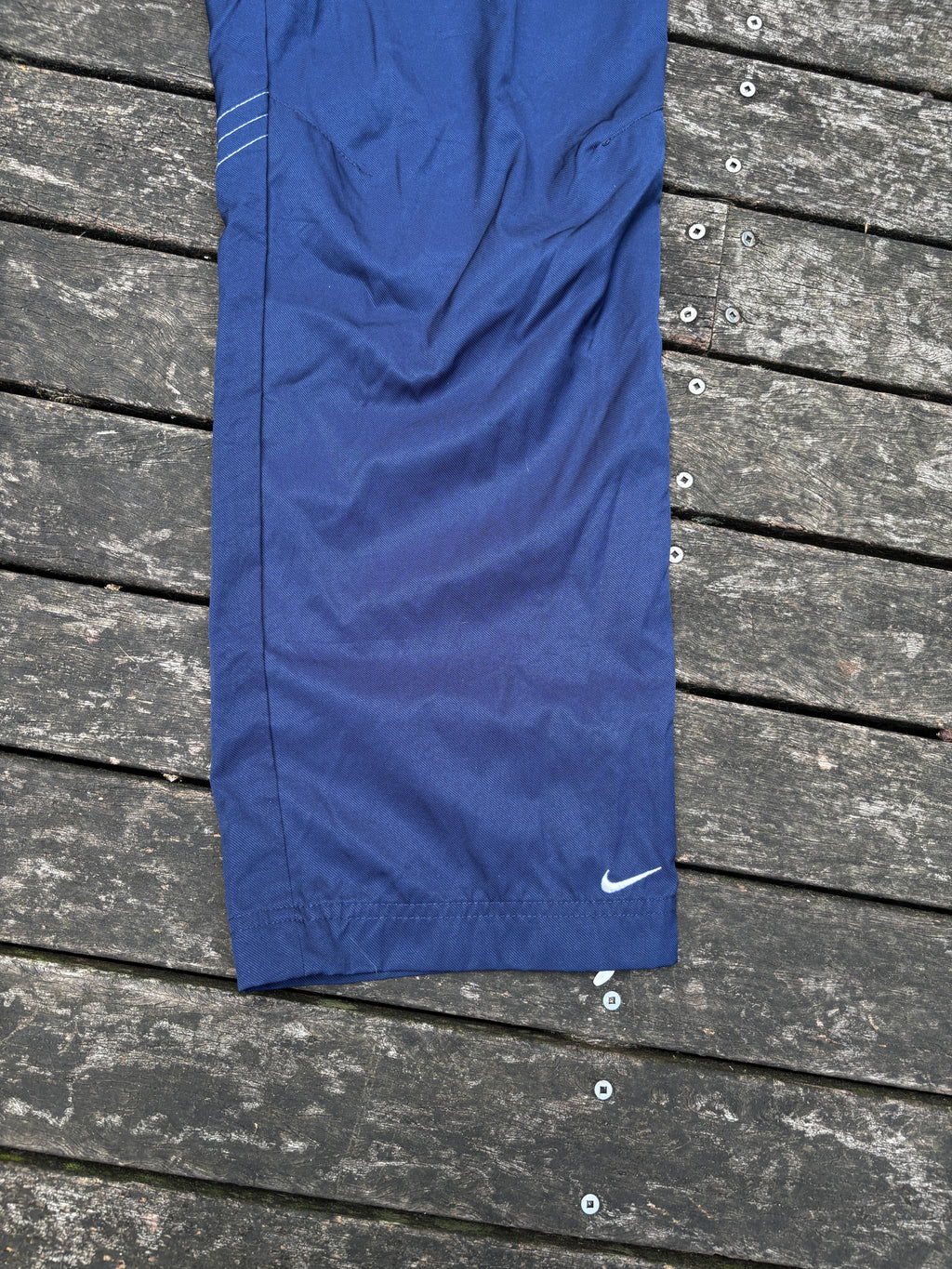 Vintage Y2K Nike Nylon Chino Pants Sz XL Navy Womens