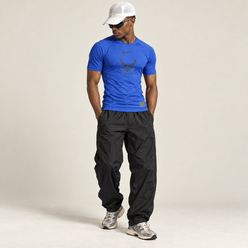 Nike Pro Dri-fit Compression T-shirt Men's Small Blue US Air Force Graphic