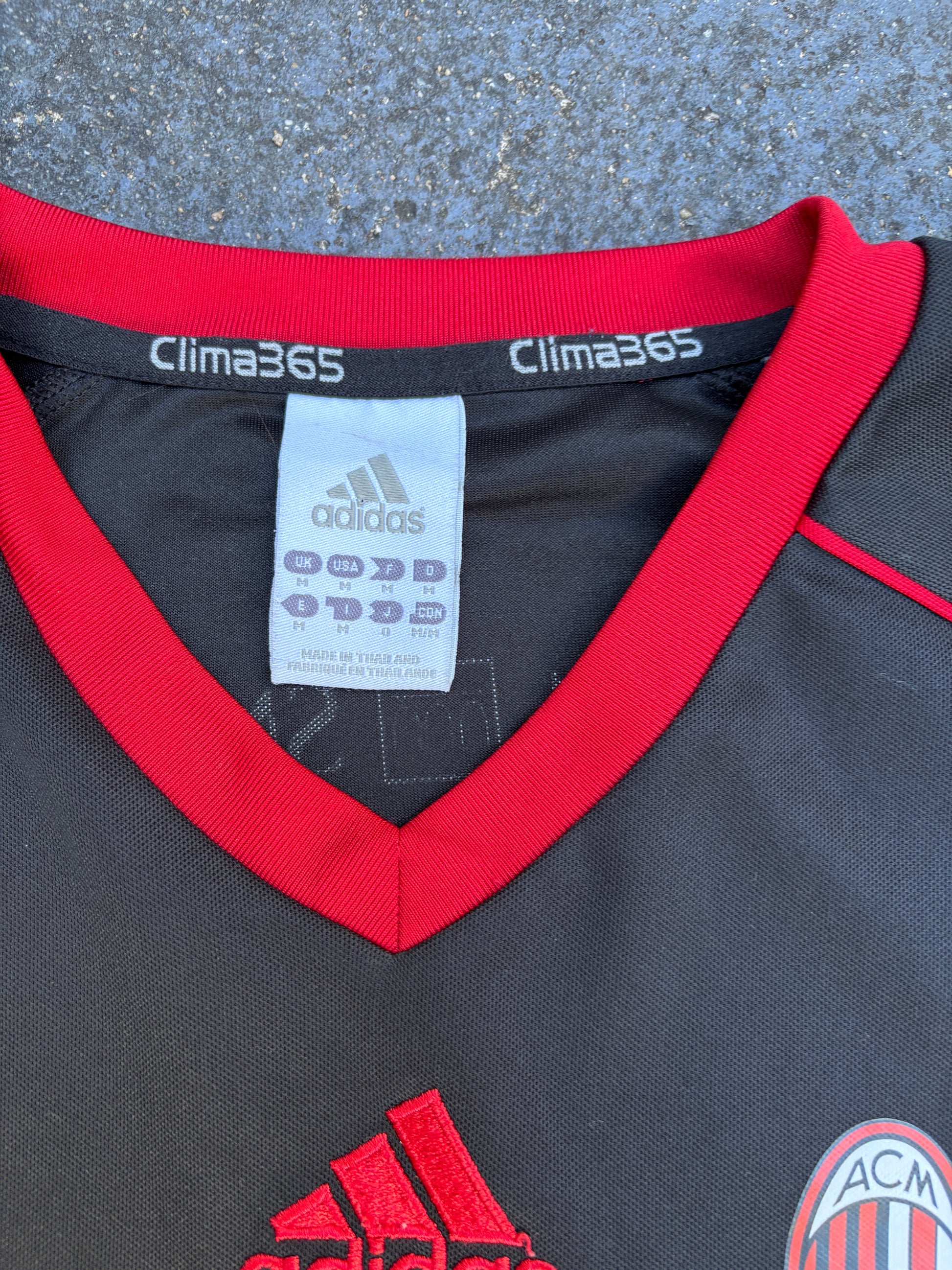 Vintage Adidas x Dolce Gabbana AC Milan Jersey M Black Red 2009 Home Shirt