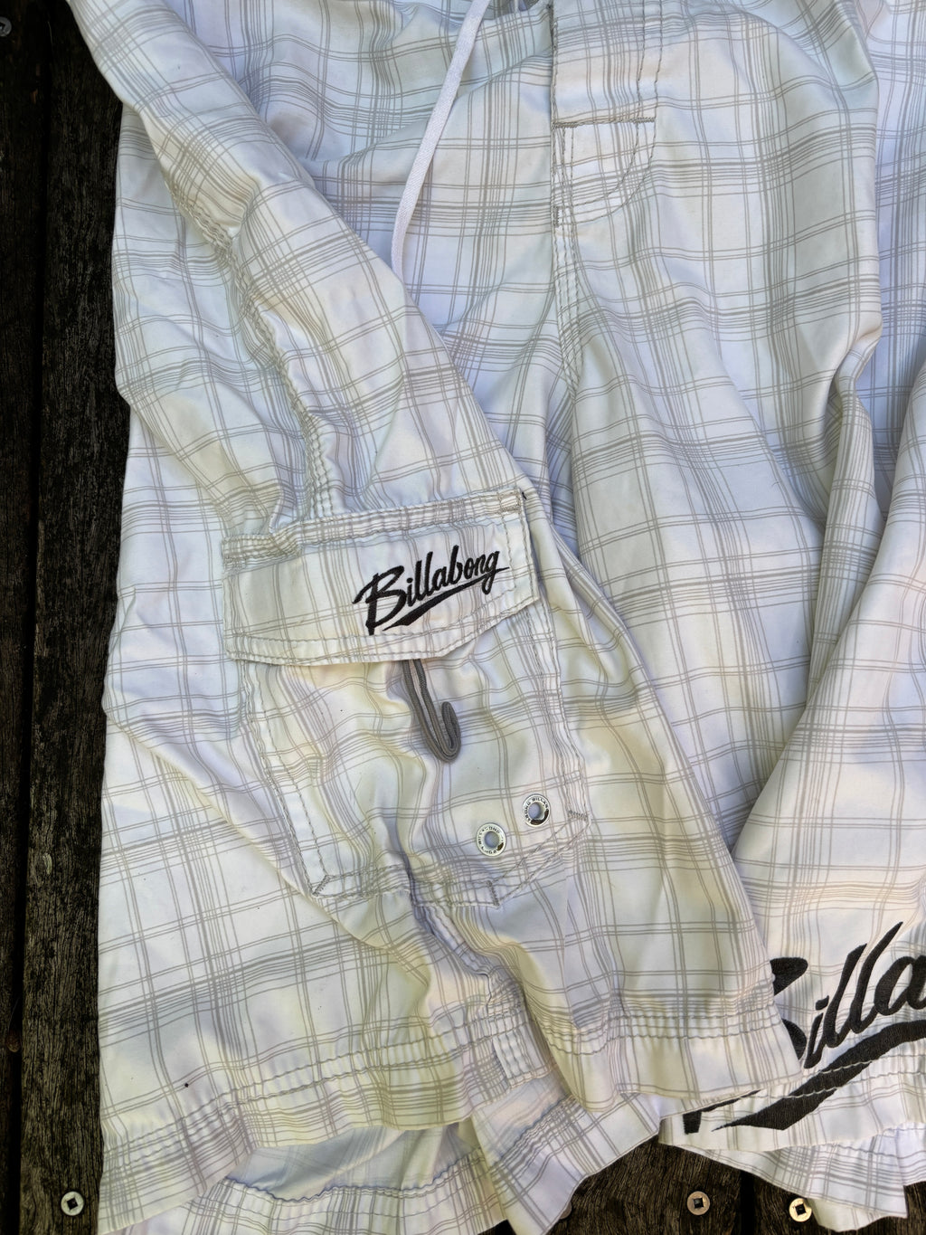 Y2K Billabong Board Shorts Size 34 Cream