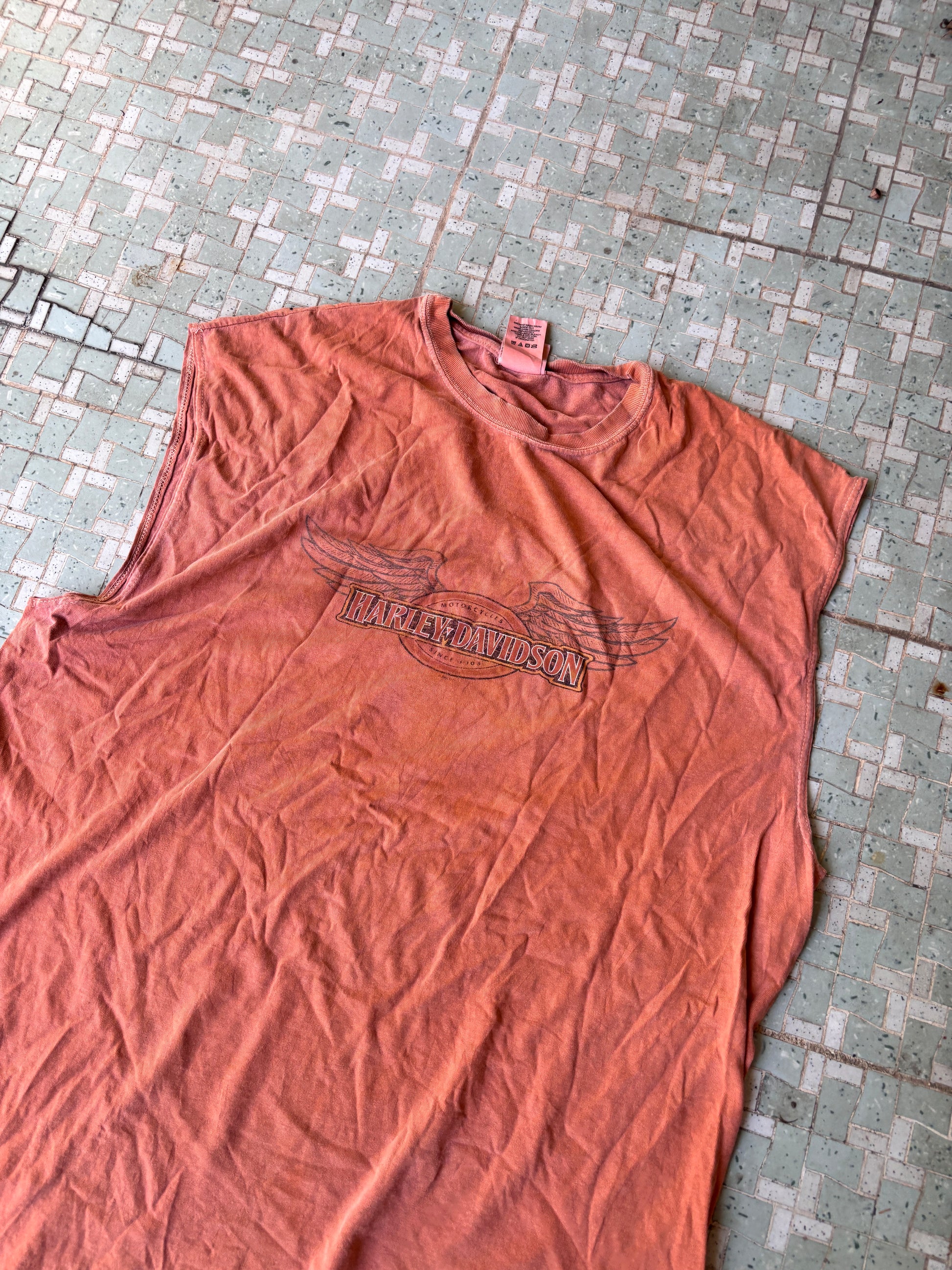 Vintage Harley-Davidson T-shrit Size XL Orange Georgia