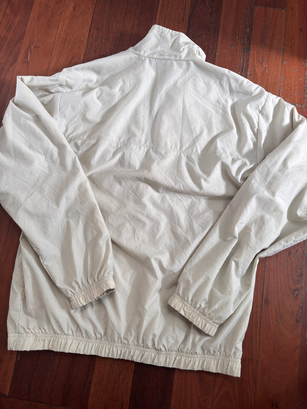 Vintage Y2K Nike Jacket Size M Double Off White Swoosh Nylon Windbreaker Zip