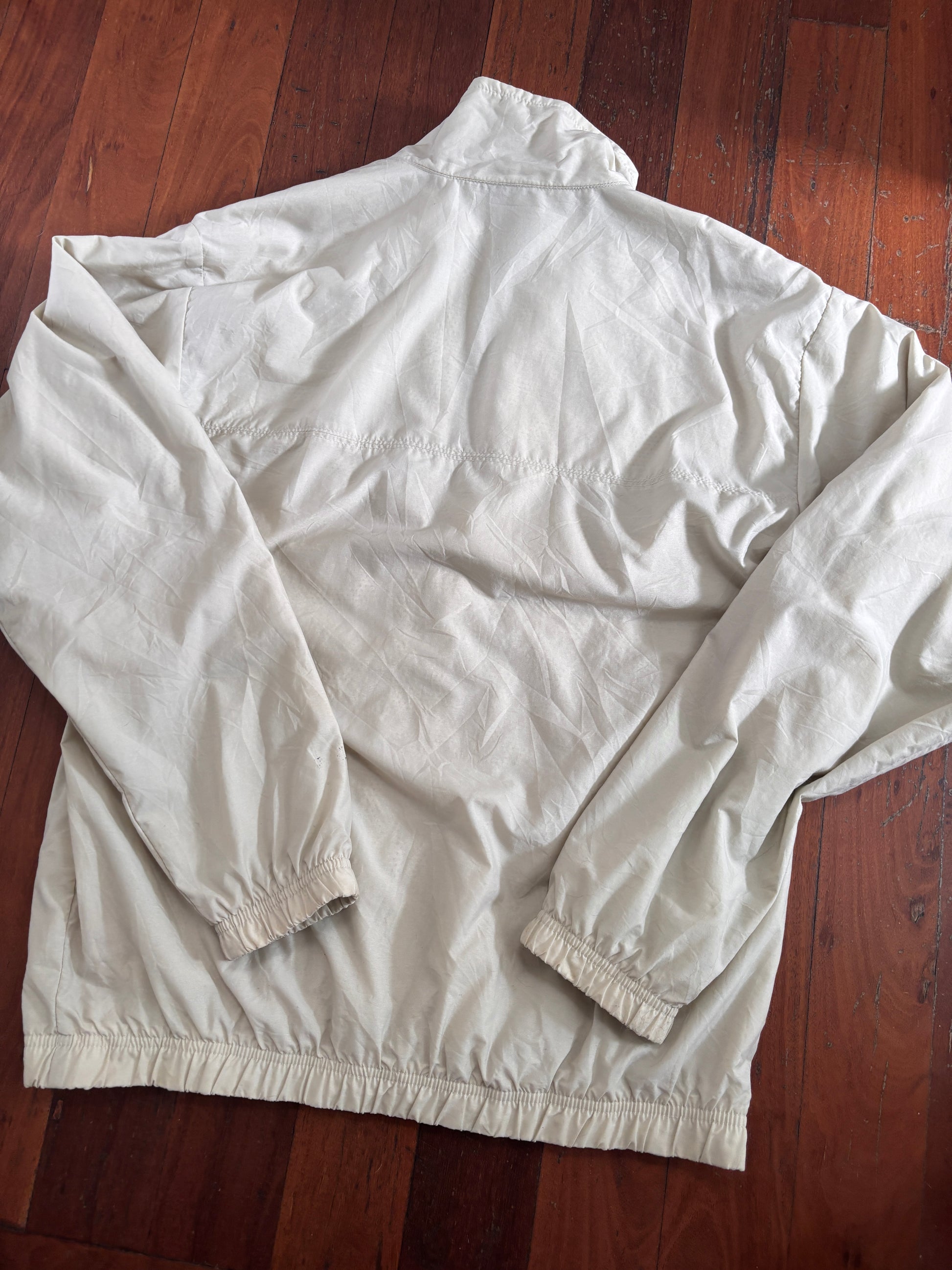 Vintage Y2K Nike Jacket Size M Double Off White Swoosh Nylon Windbreaker Zip