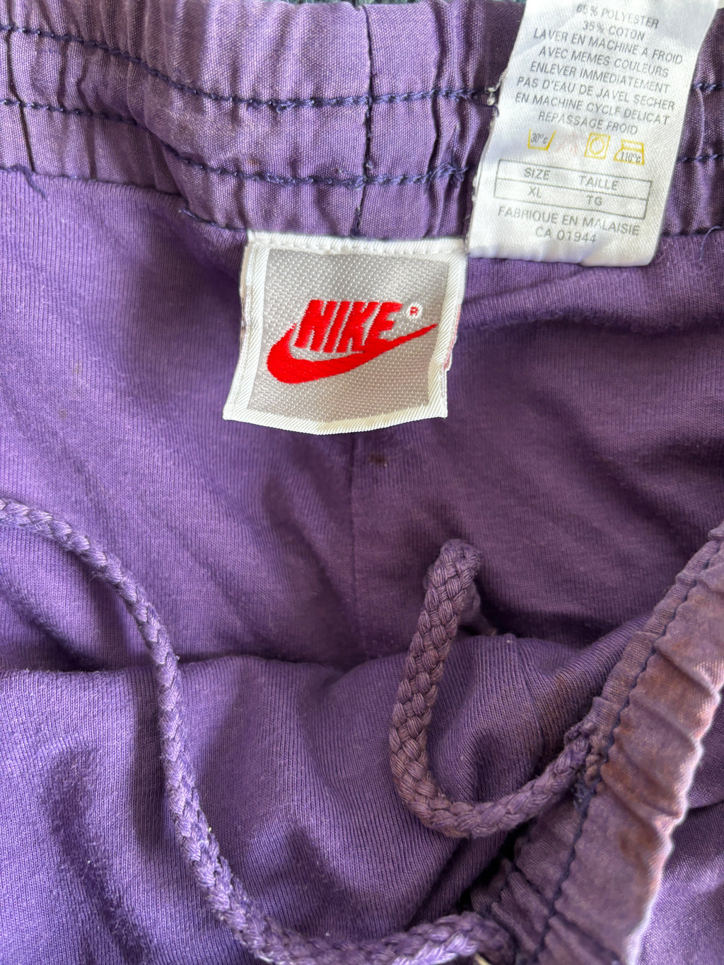 Vintage 90's Purple Nike Nylon Track Pants Size XL
