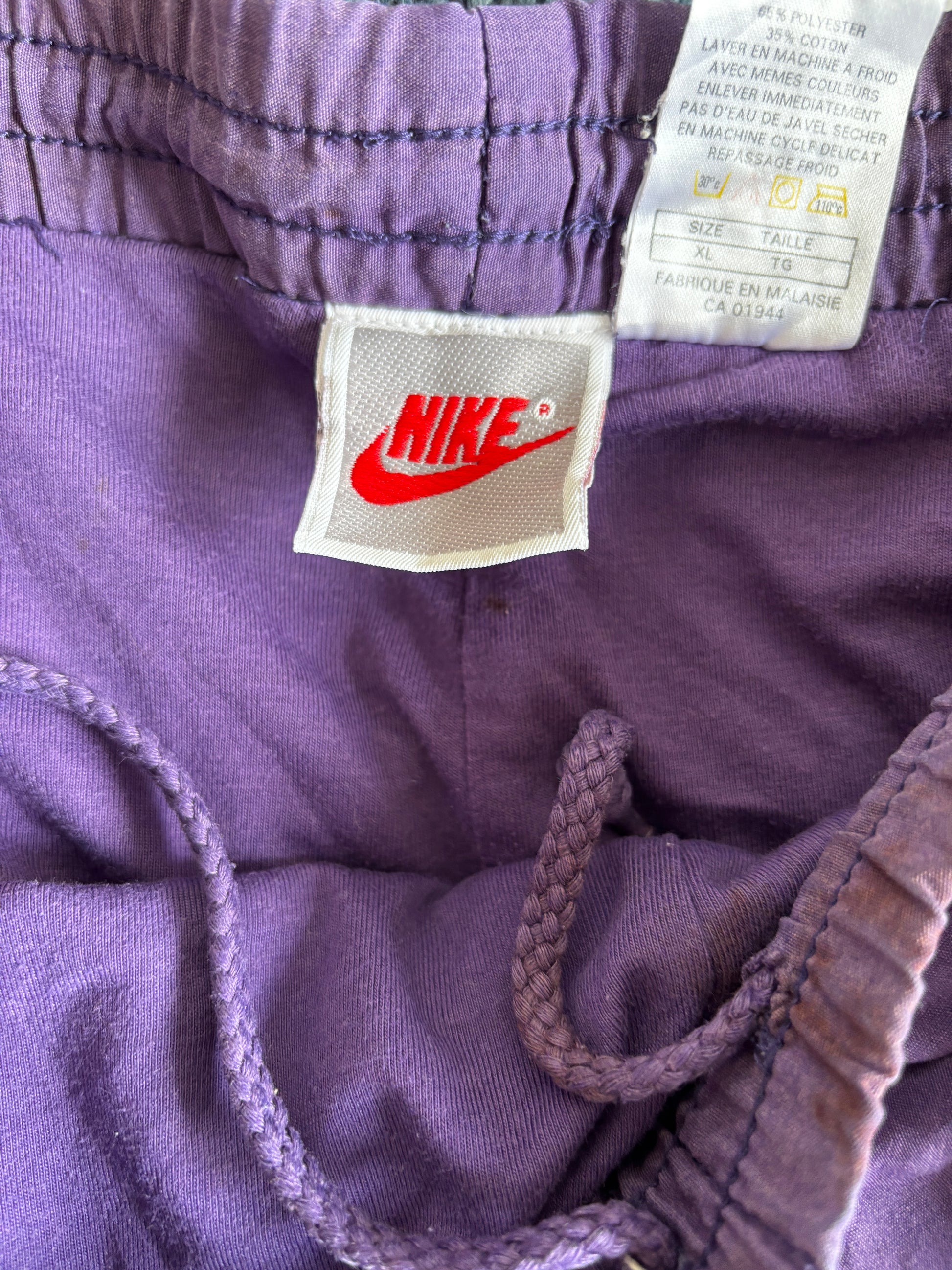 Vintage 90's Purple Nike Nylon Track Pants Size XL