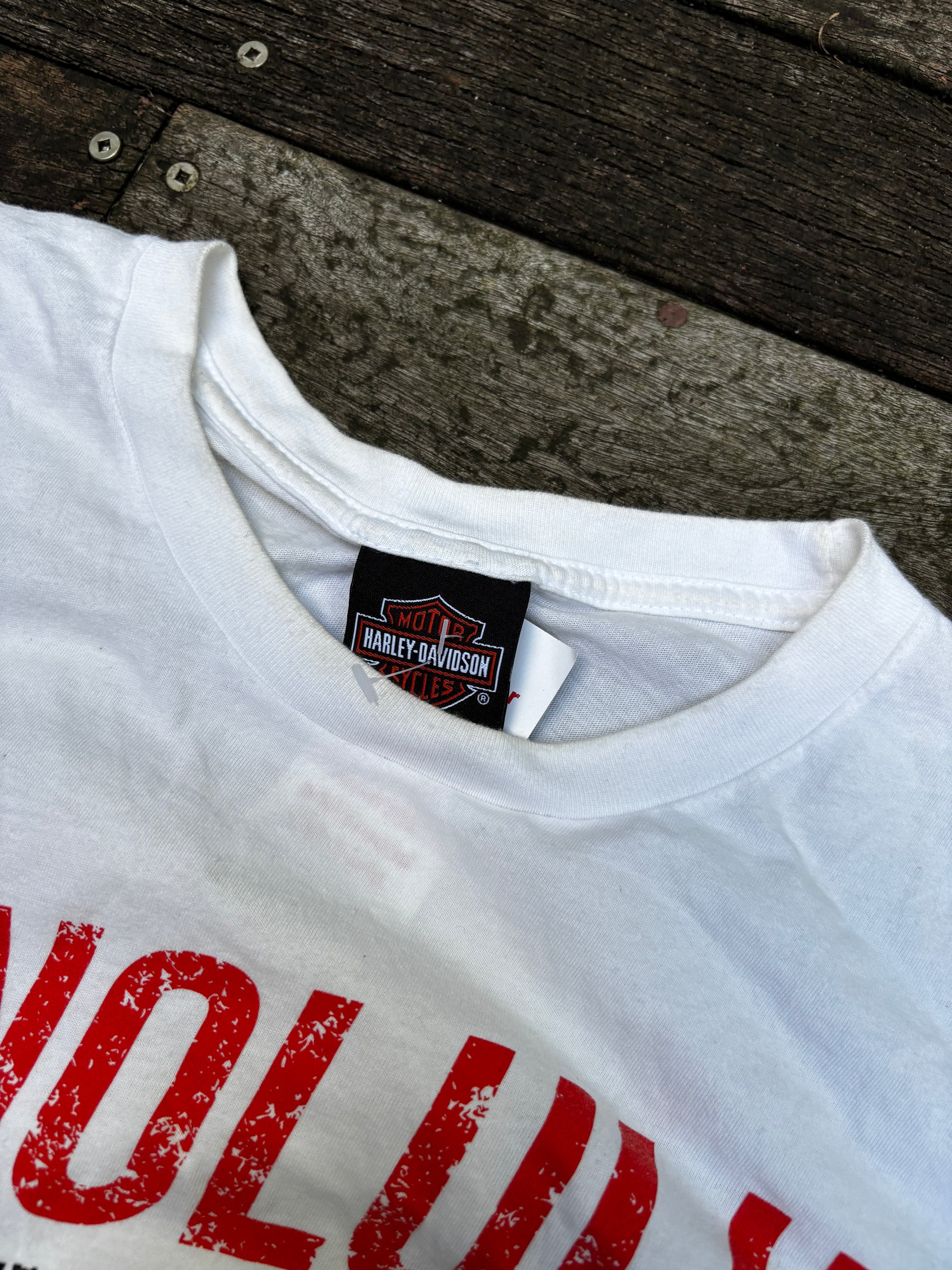 Vintage Harley Davidson T-shirt Size L White Y2K Hawaii Chapter