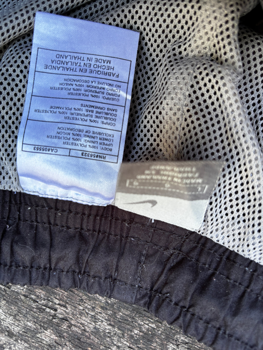 Classic Y2K Nike Track Pants Size L Black w/ Grey Spell Out Logo