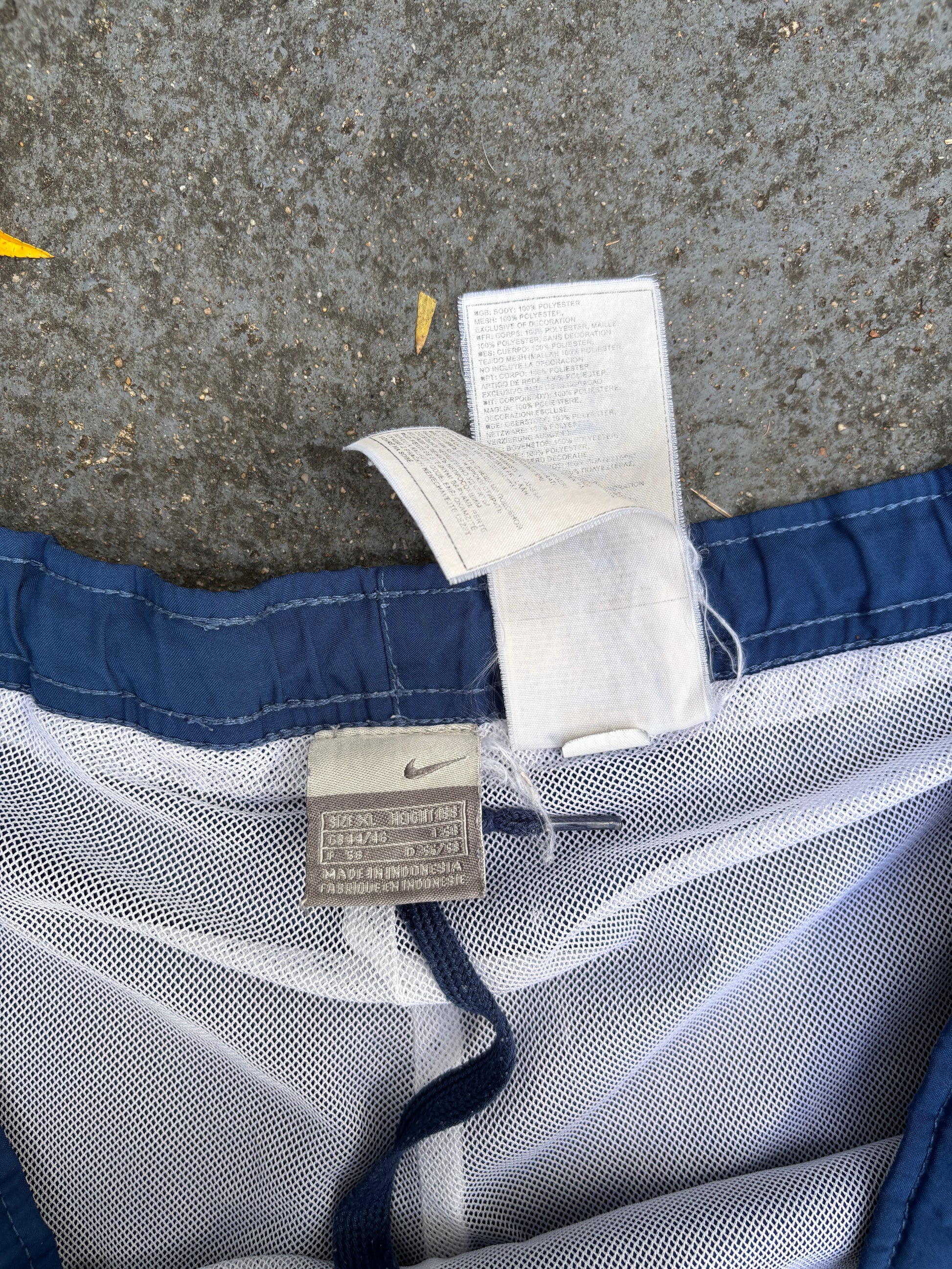 Vintage Y2K Nike Tracksuit Set Size XL White Blue Detail Jacket Blue Track Pants