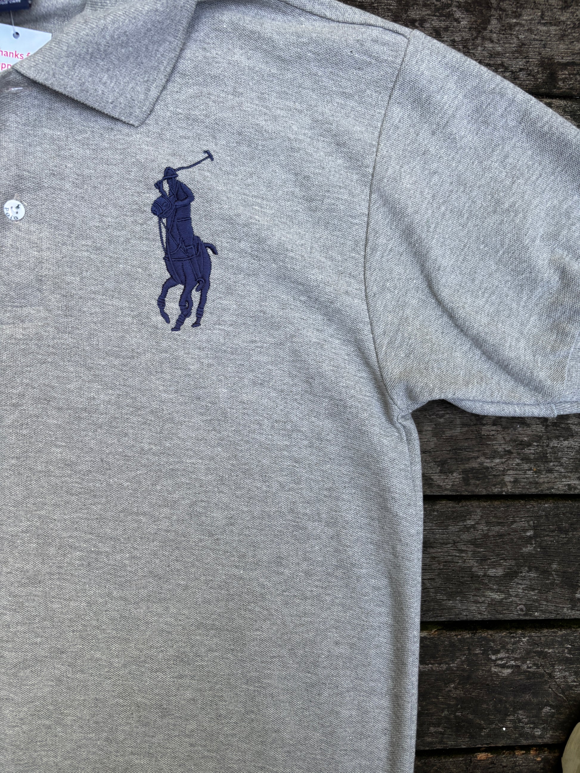 Vintage Polo Sport Polo Size XL Grey 90s