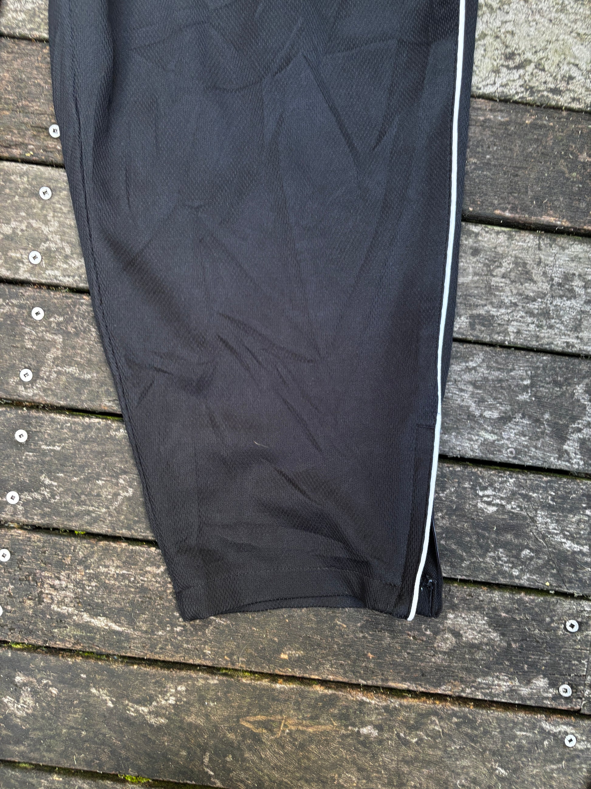 Vintage 90s Nike Track Pants Size XL Black Mesh Texture