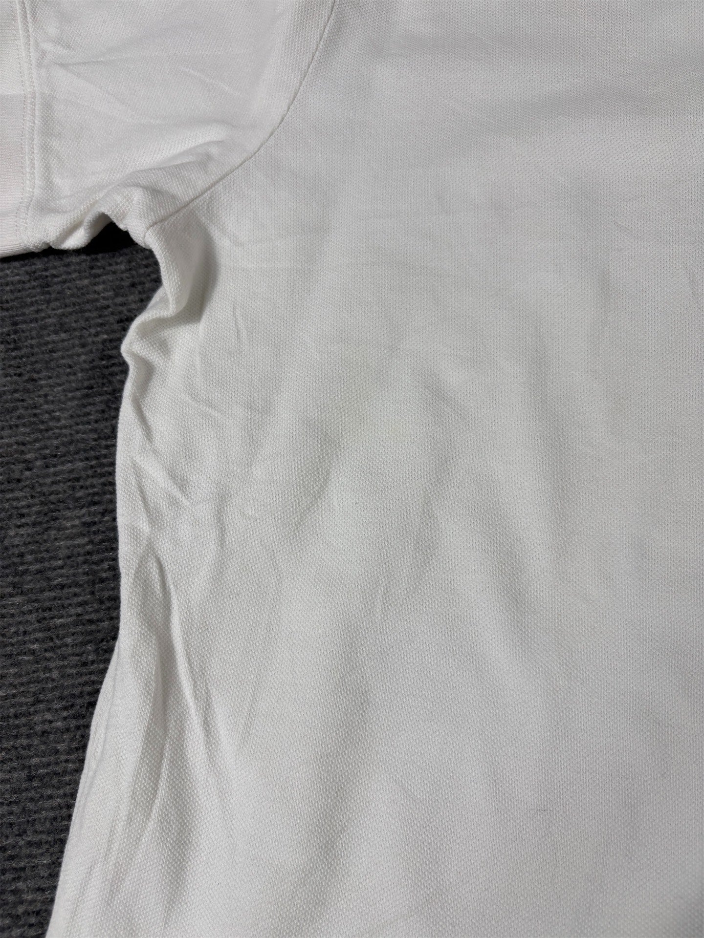 Nike Polo Shirt Men’s L White Cotton Black Chest Swoosh Classic