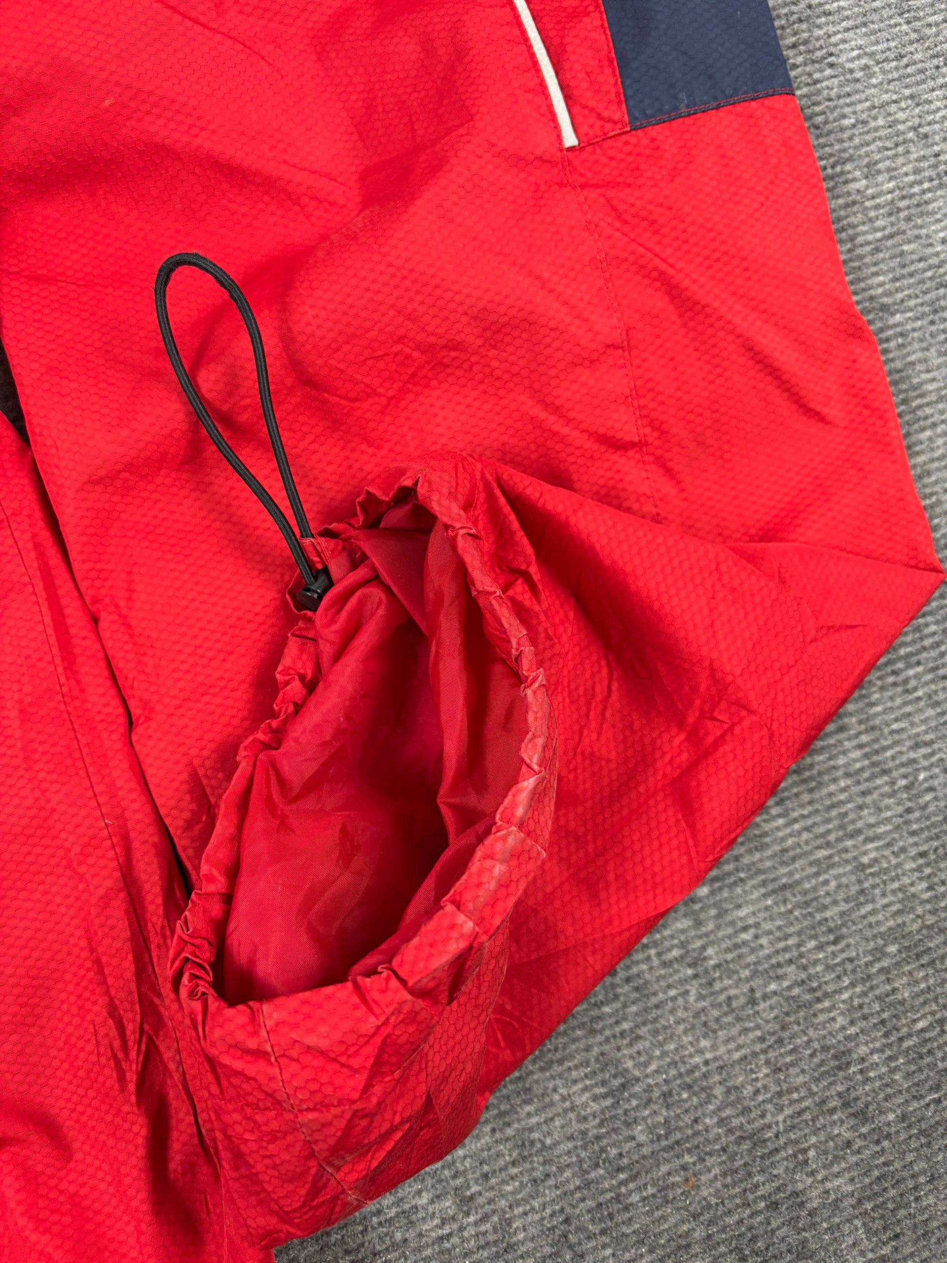Vintage 00s Nike Track Pants Men's Medium Red Navy Cuffed Joggers