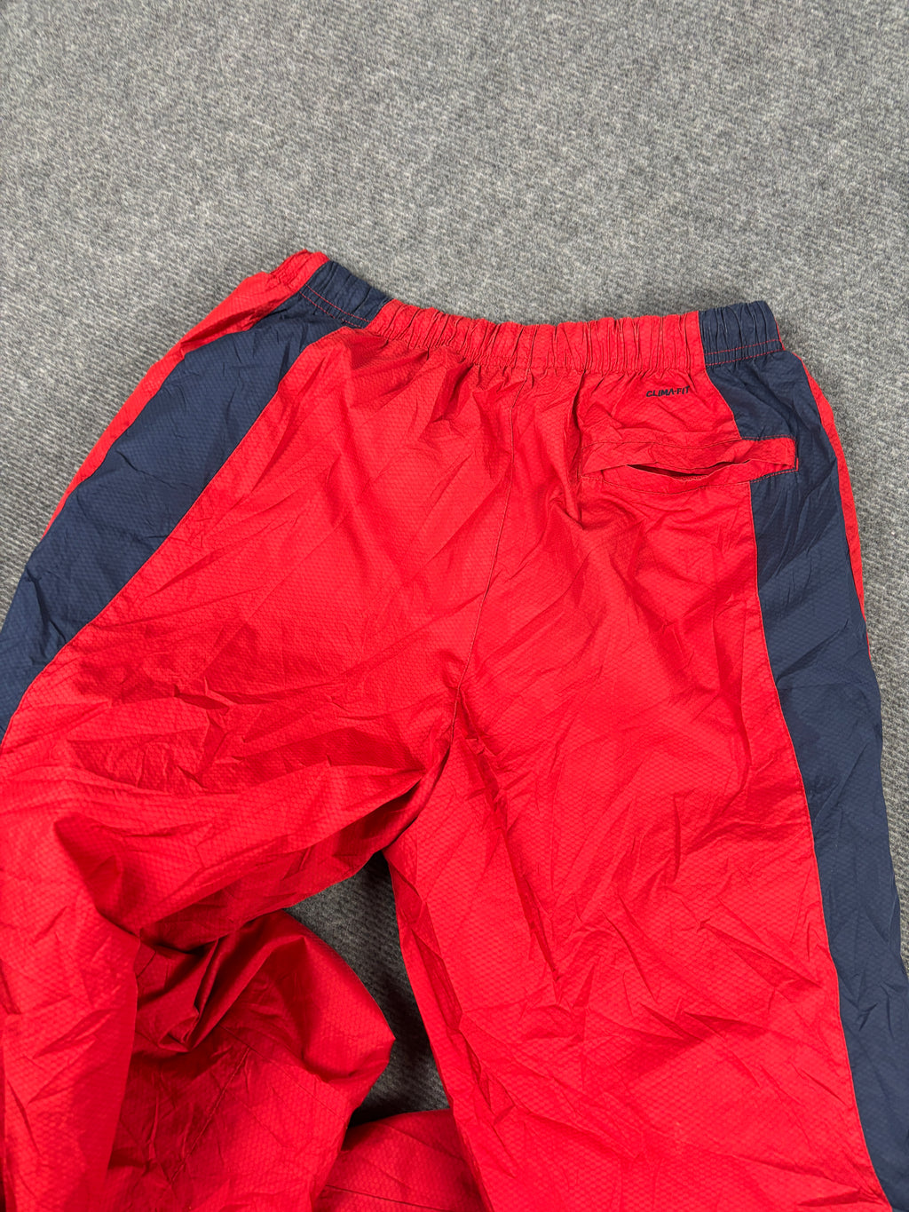 Vintage 00s Nike Track Pants Men's Medium Red Navy Cuffed Joggers