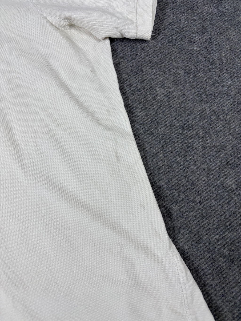 Vintage Y2K Nike Polo Shirt Men’s M White Grey Navy Swoosh Mesh Texture