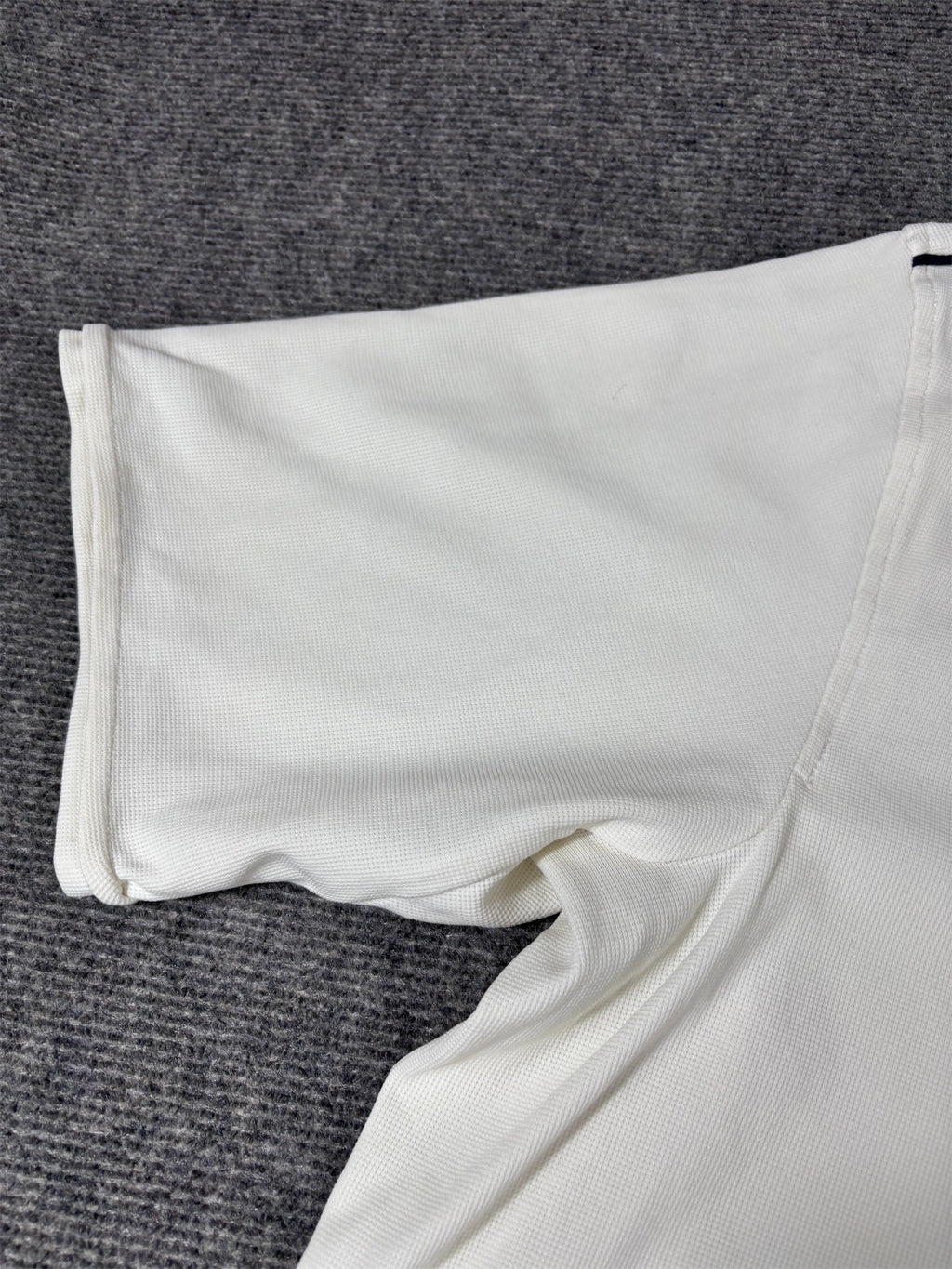 Vintage Y2K Nike Court Polo Shirt Men’s XL White Navy Mesh Texture