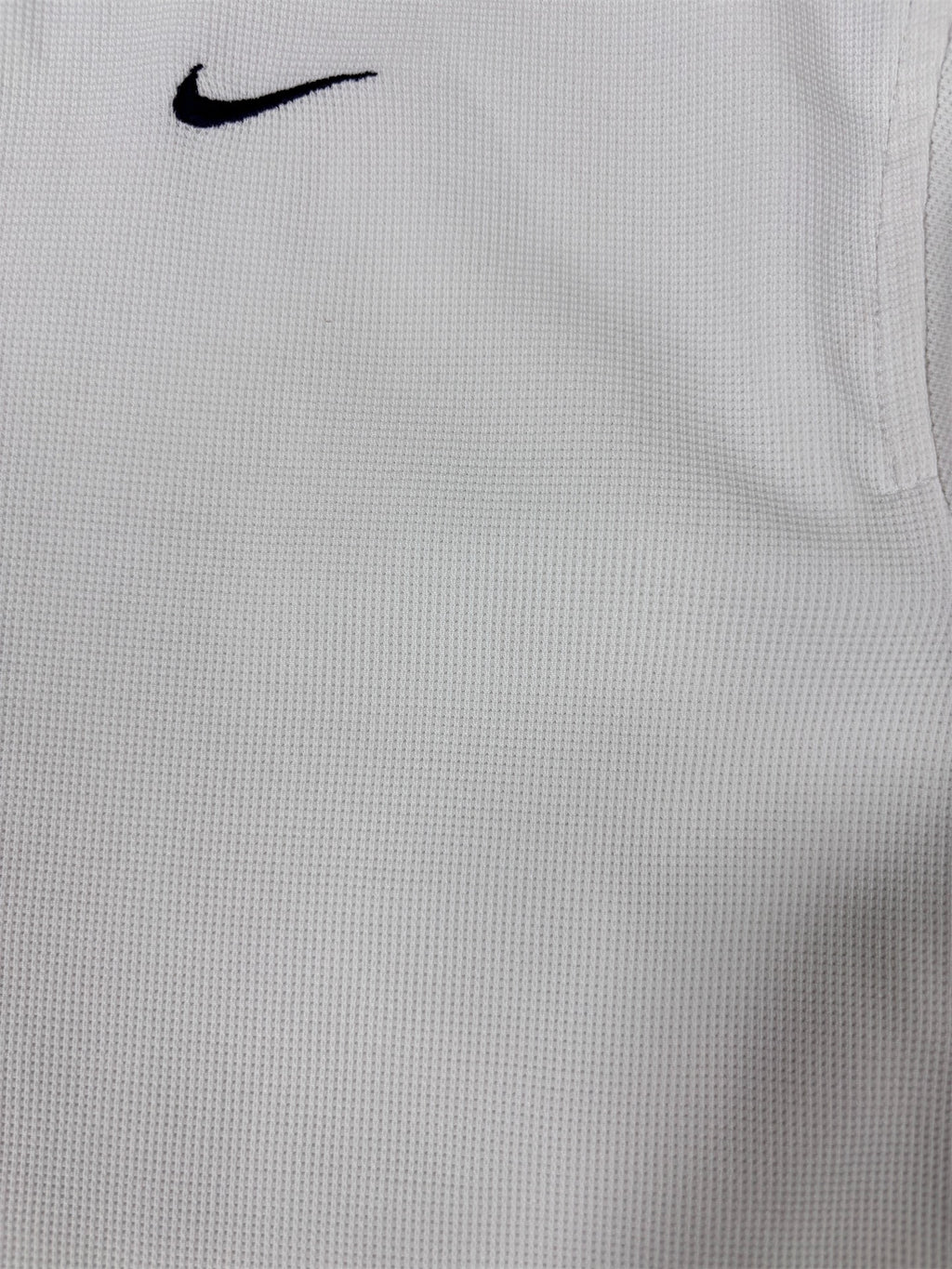 Vintage Y2K Nike Court Polo Shirt Men’s XL White Navy Mesh Texture