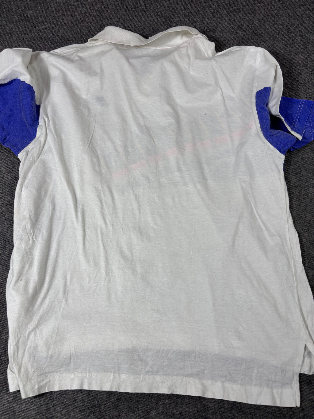 Vintage 90s Nike Challenge Court Polo Men’s L White Cotton Blue Pink Retro Tennis