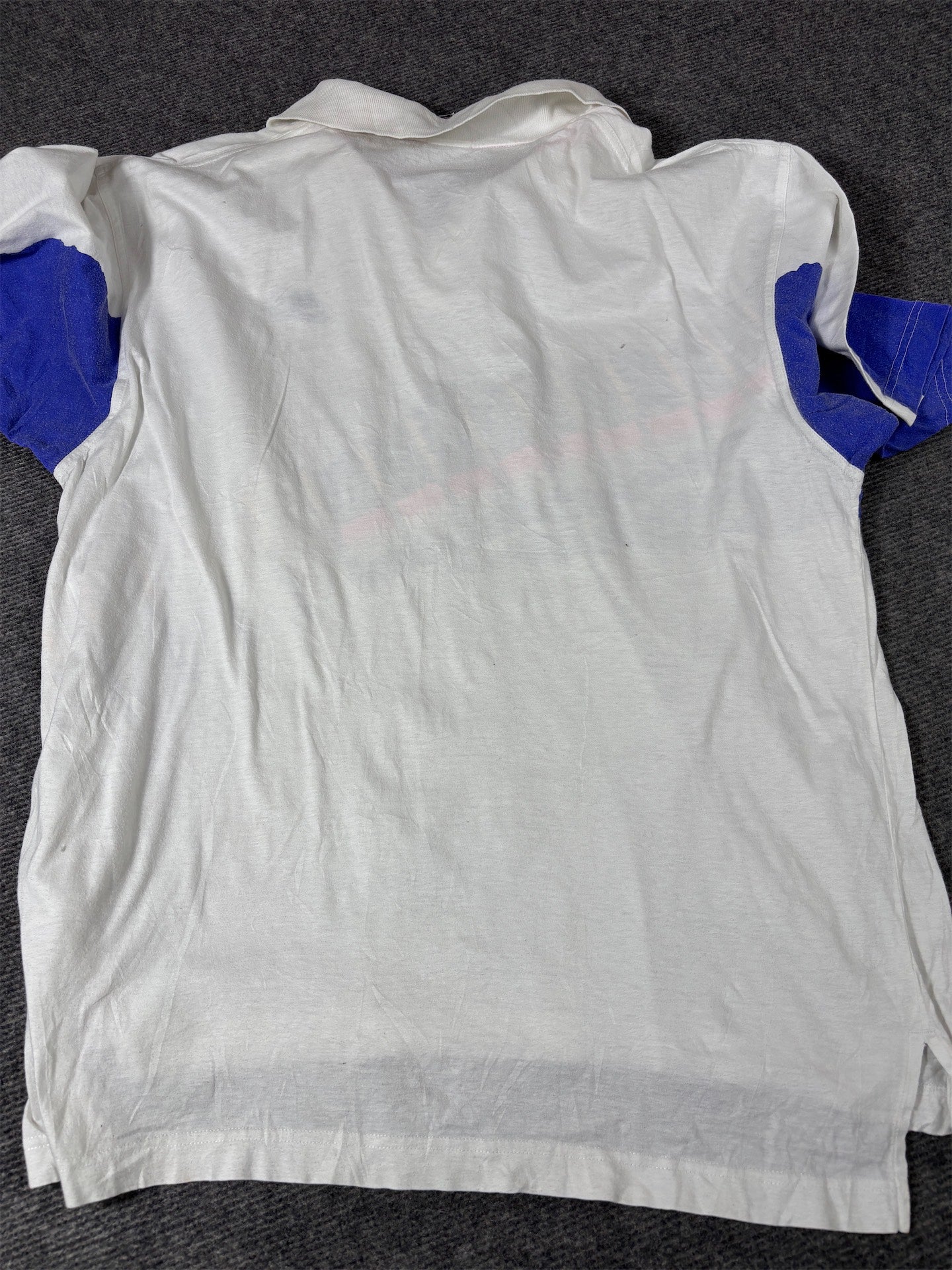 Vintage 90s Nike Challenge Court Polo Men’s L White Cotton Blue Pink Retro Tennis