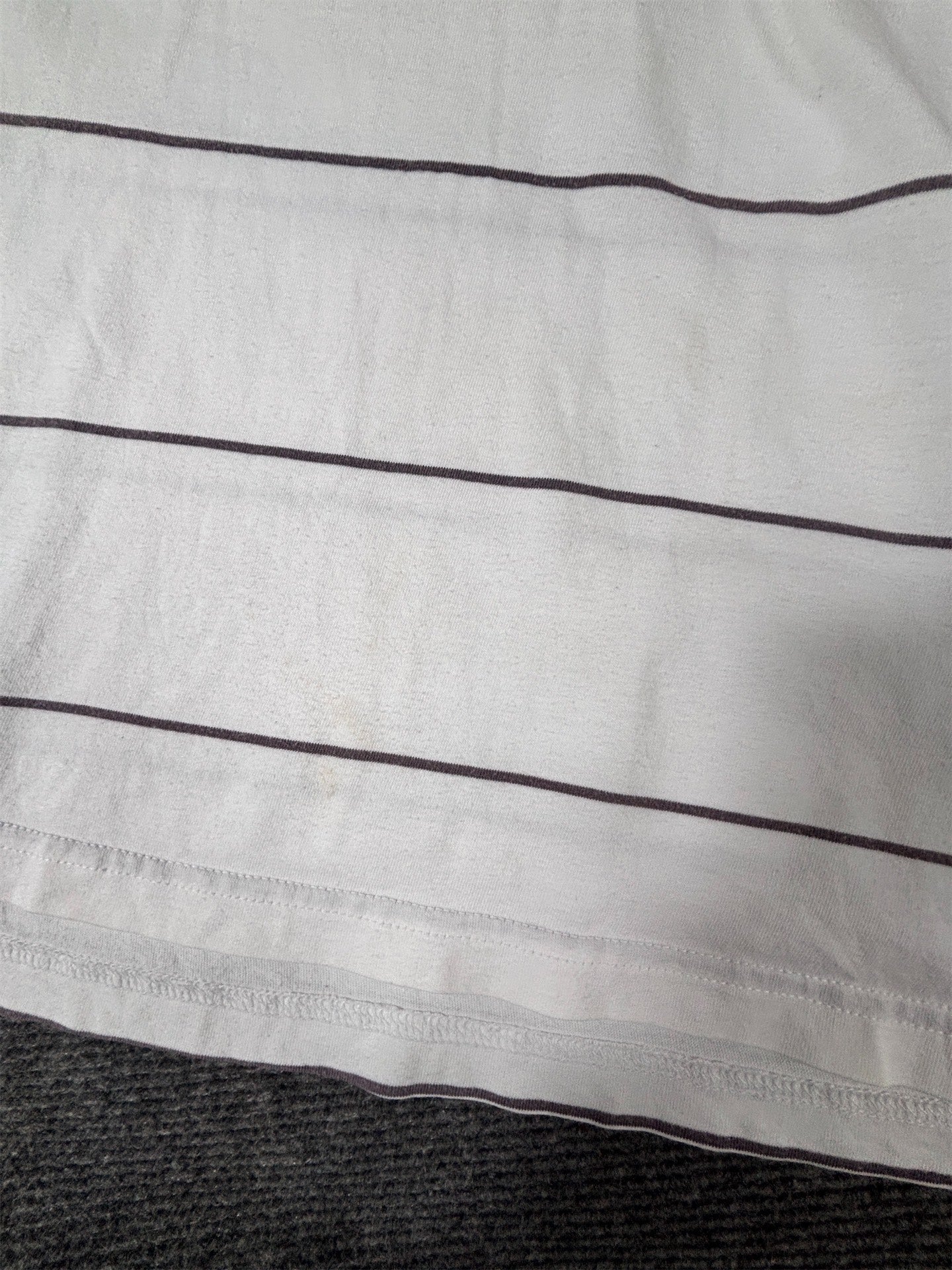 Nike Polo Shirt Men’s S White Cotton Stripe Chest Swoosh