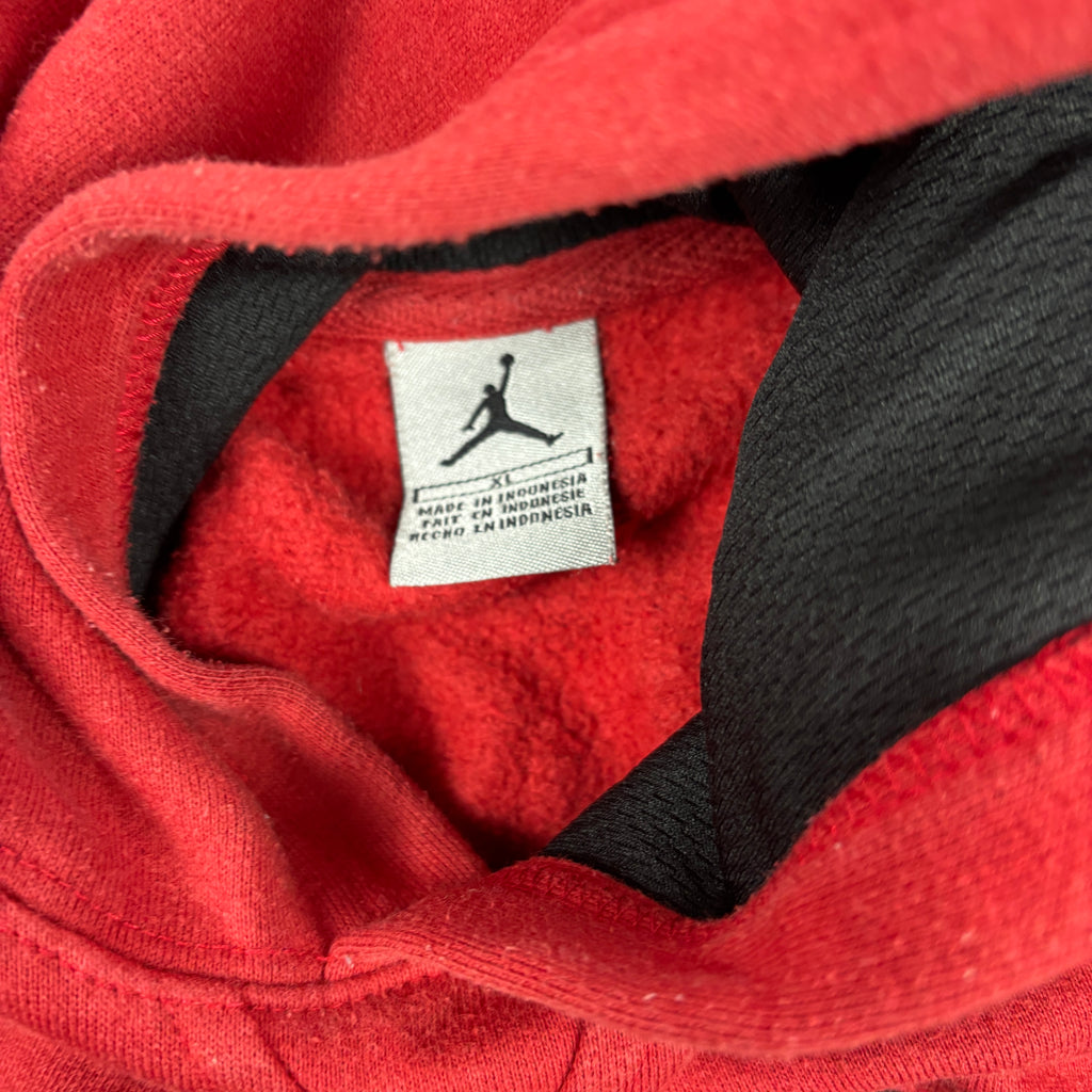 2000s Nike Jordan Hoodie Men's XL Red Black Jumpman Logo