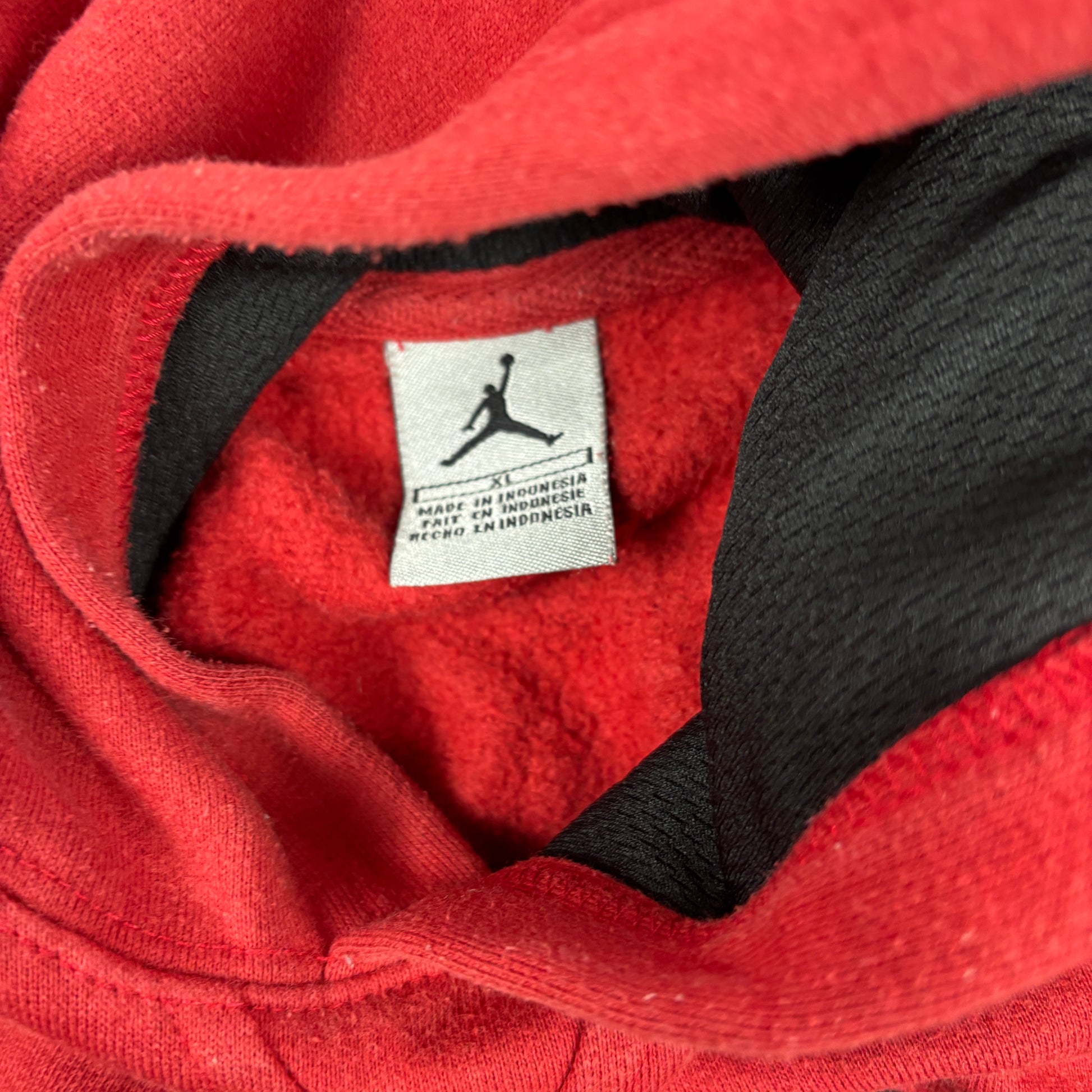 2000s Nike Jordan Hoodie Men's XL Red Black Jumpman Logo