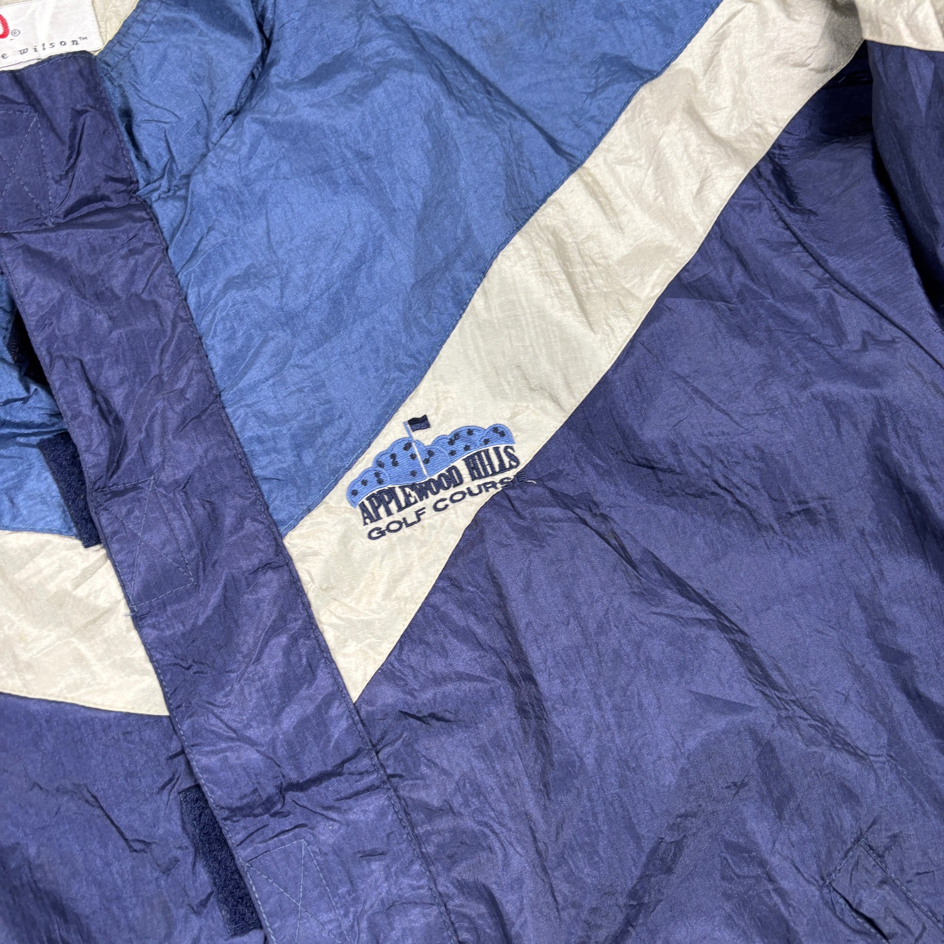 Vintage 90s Wlison Golf Jacket Men's XL Navy Blue Nylon Windbreaker