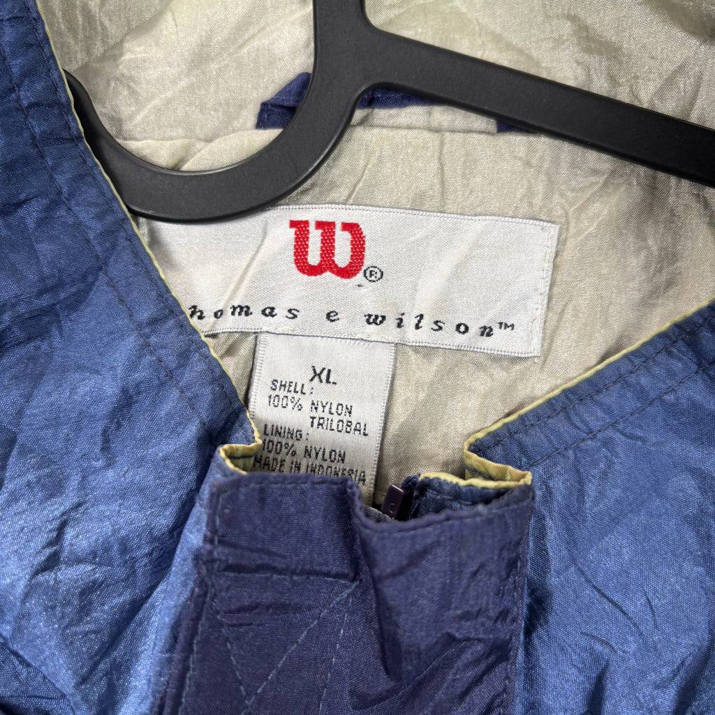 Vintage 90s Wlison Golf Jacket Men's XL Navy Blue Nylon Windbreaker
