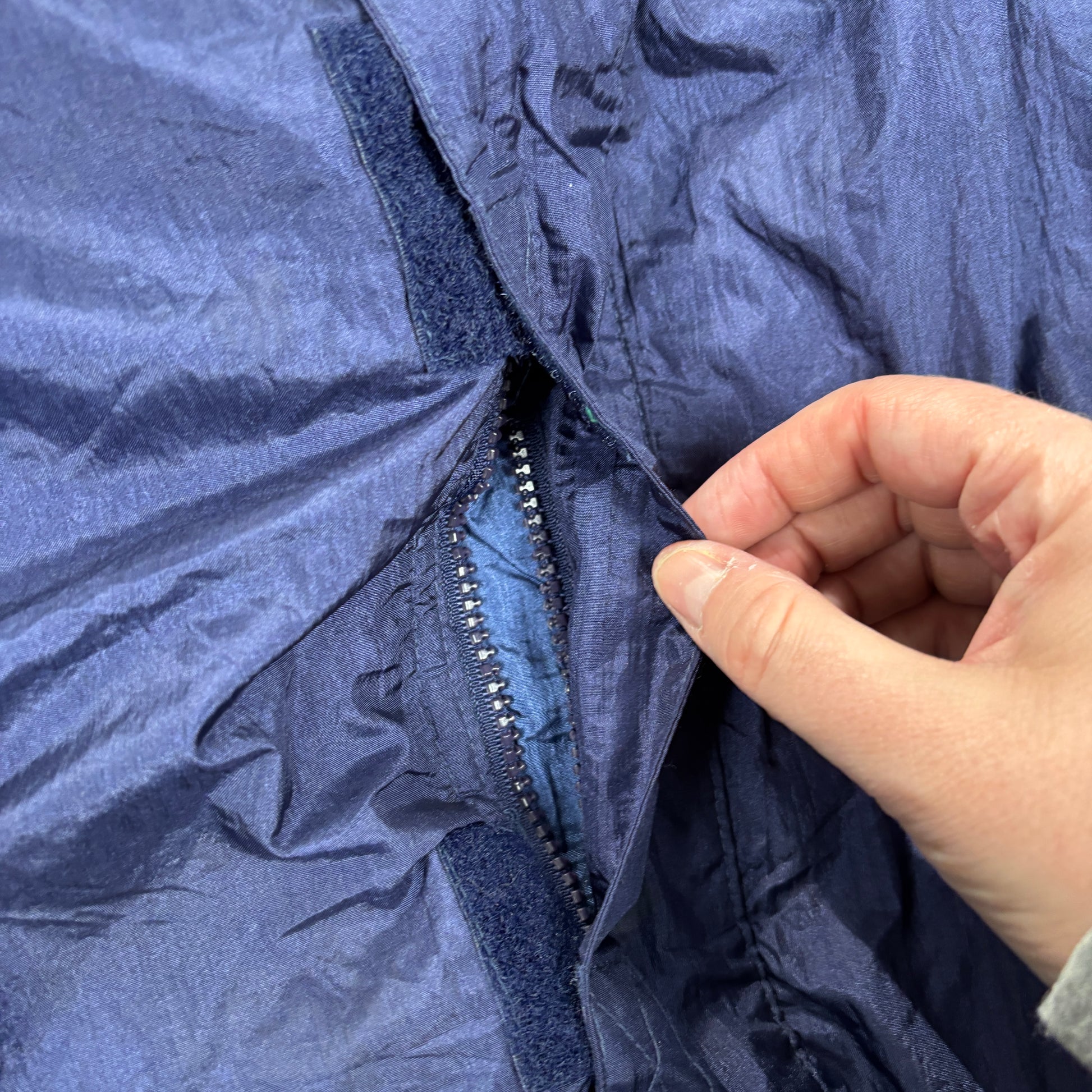 Vintage 90s Wlison Golf Jacket Men's XL Navy Blue Nylon Windbreaker