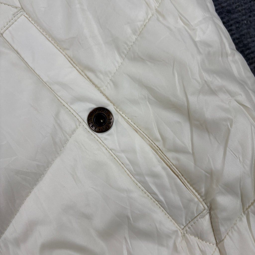 Vintage 00s Nike Puffer Vest Women's Medium White Cream GIllet
