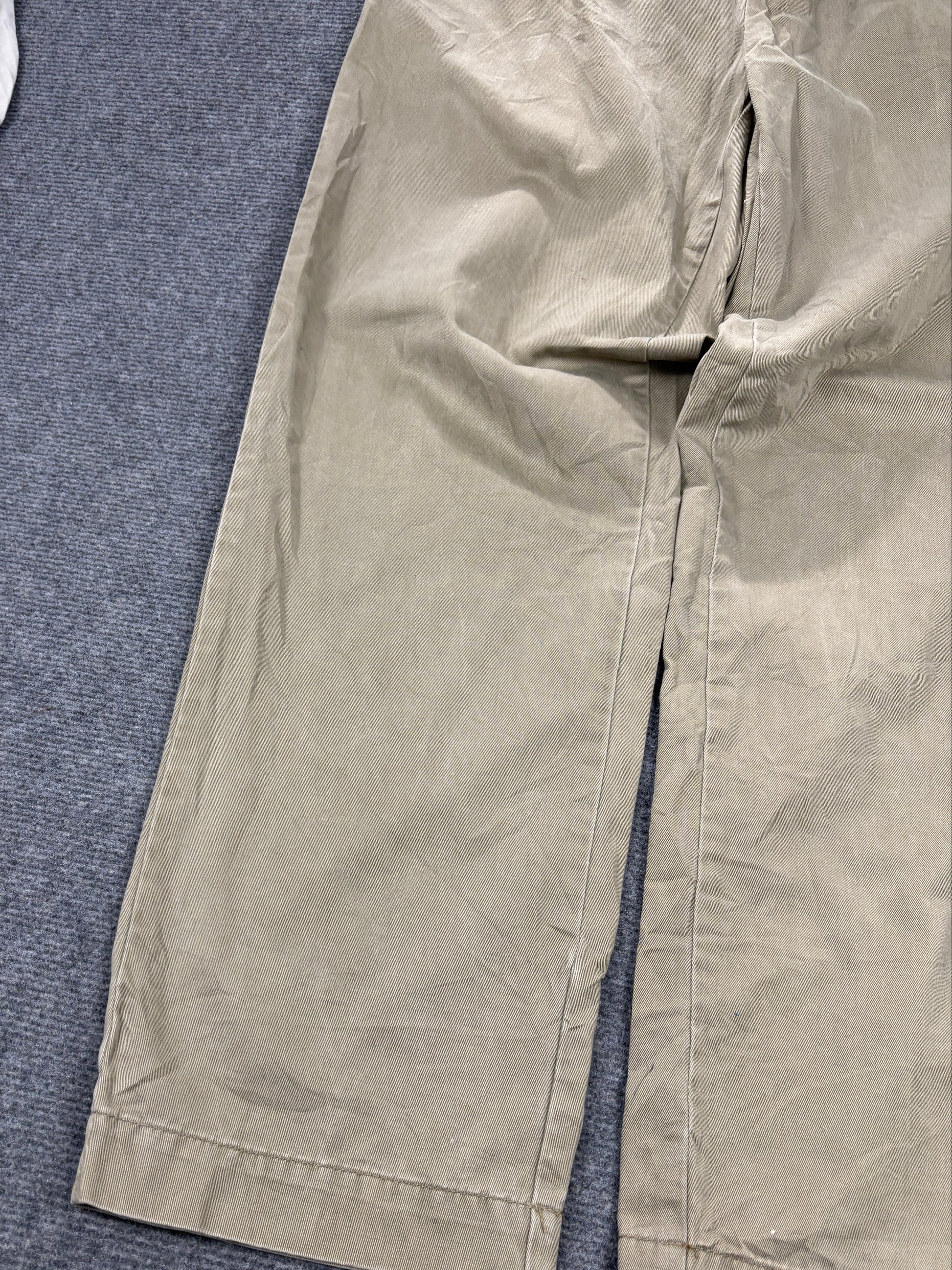 Vintage Polo Ralph Lauren Pants Men's 31 x 30 in Khaki Baggy Chino Trousers