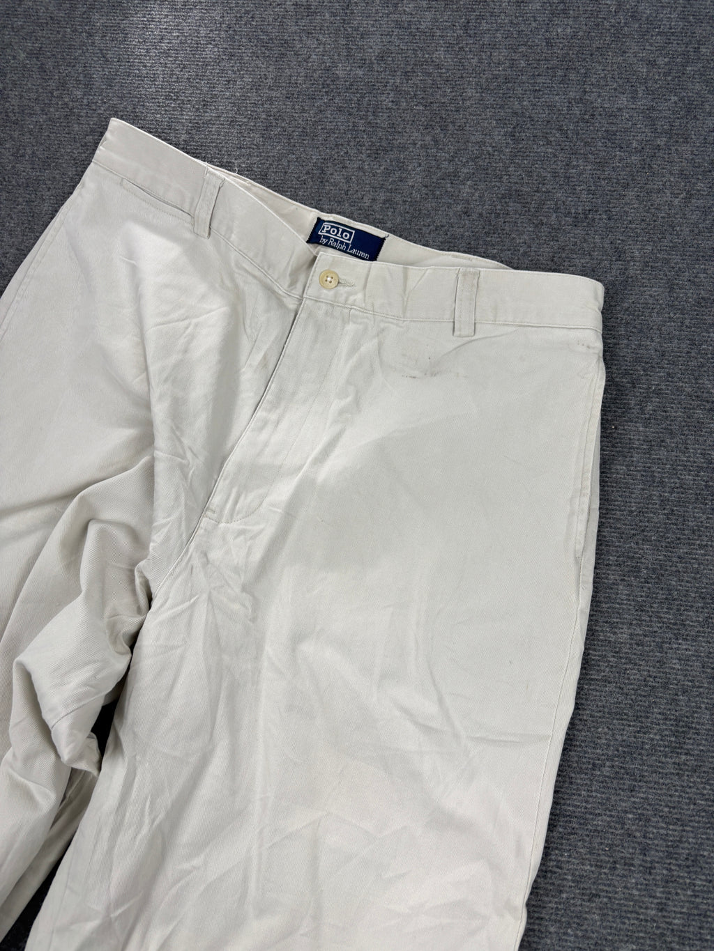 90s Polo Ralph Lauren Pants Men's 36 in Grey Baggy Chino Trousers