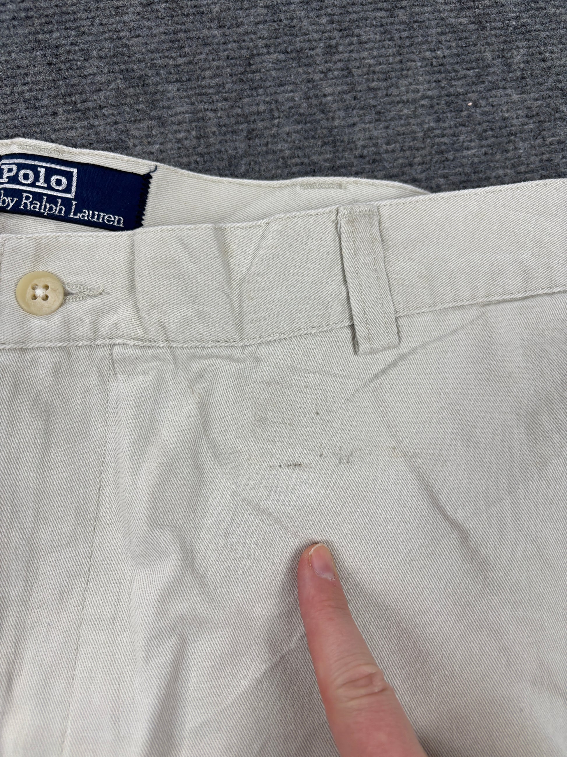 90s Polo Ralph Lauren Pants Men's 36 in Grey Baggy Chino Trousers