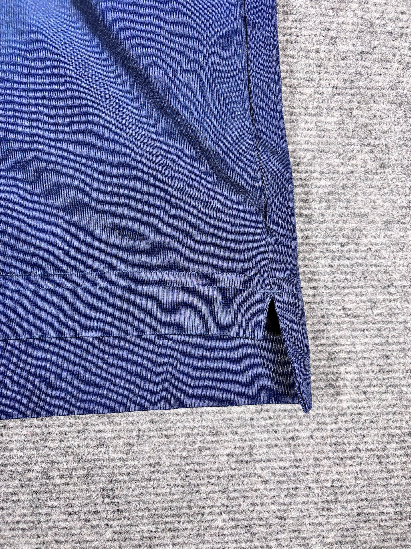 Vintage 90s Nike 1/4 Zip Jersey Men’s L Navy Blue Yellow Hex Badge Swoosh 2 Texture