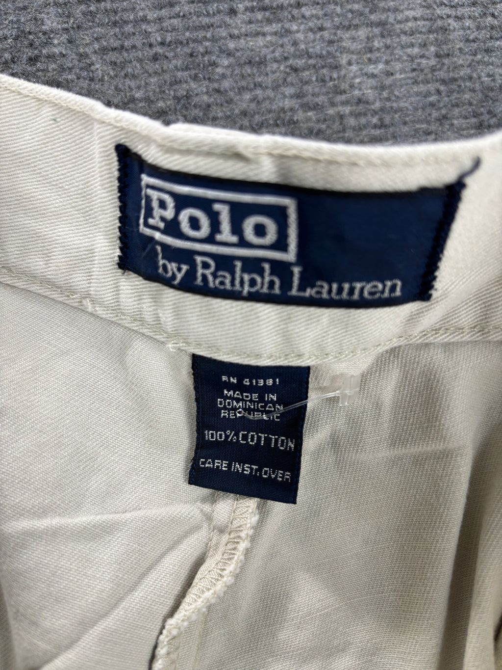 90s Polo Ralph Lauren Pants Men's 36 in Grey Baggy Chino Trousers