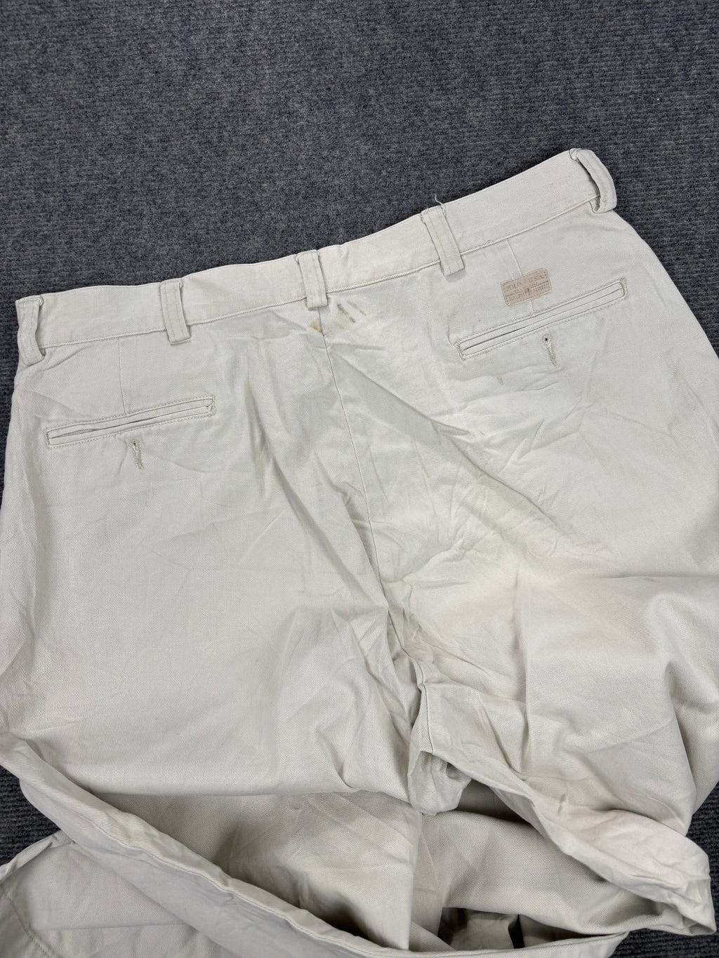 90s Polo Ralph Lauren Pants Men's 36 in Grey Baggy Chino Trousers