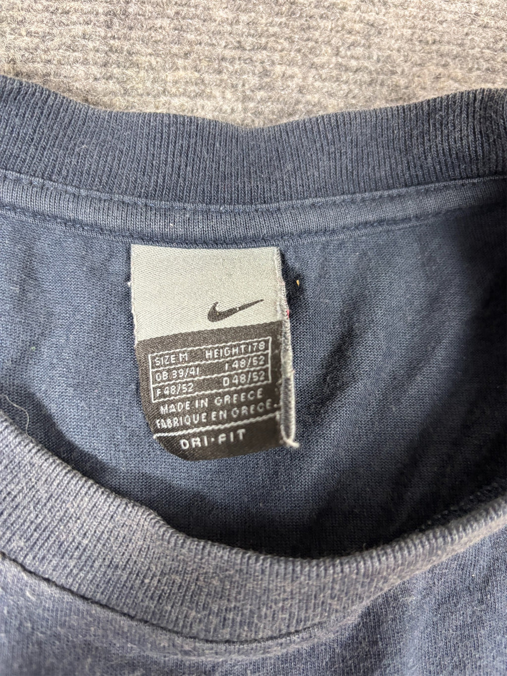 Vintage Y2K Nike Court T-Shirt Men’s M Navy Chest Abstract Swoosh Dri-Fit