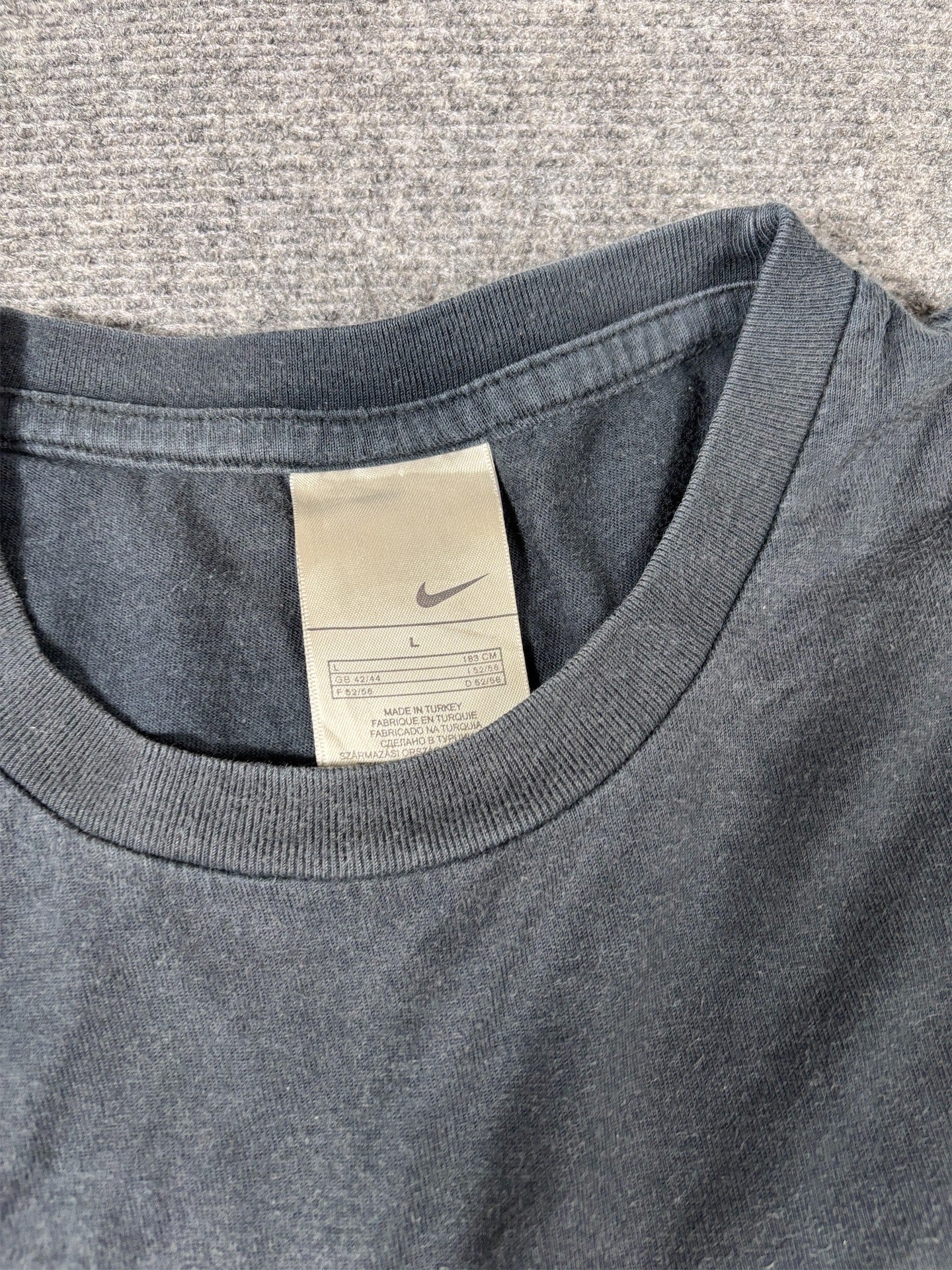 FC Barcelona 08/09 Offical Treble Nike T-shirt Size L Black Messi Barça Tee